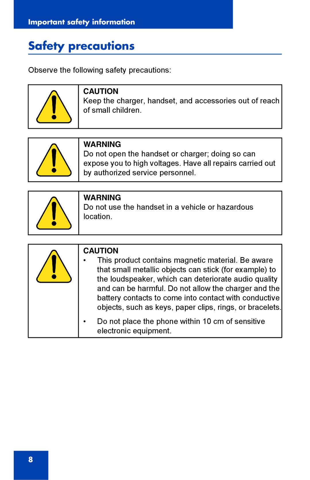 Nortel Networks 4065R manual Safety precautions 