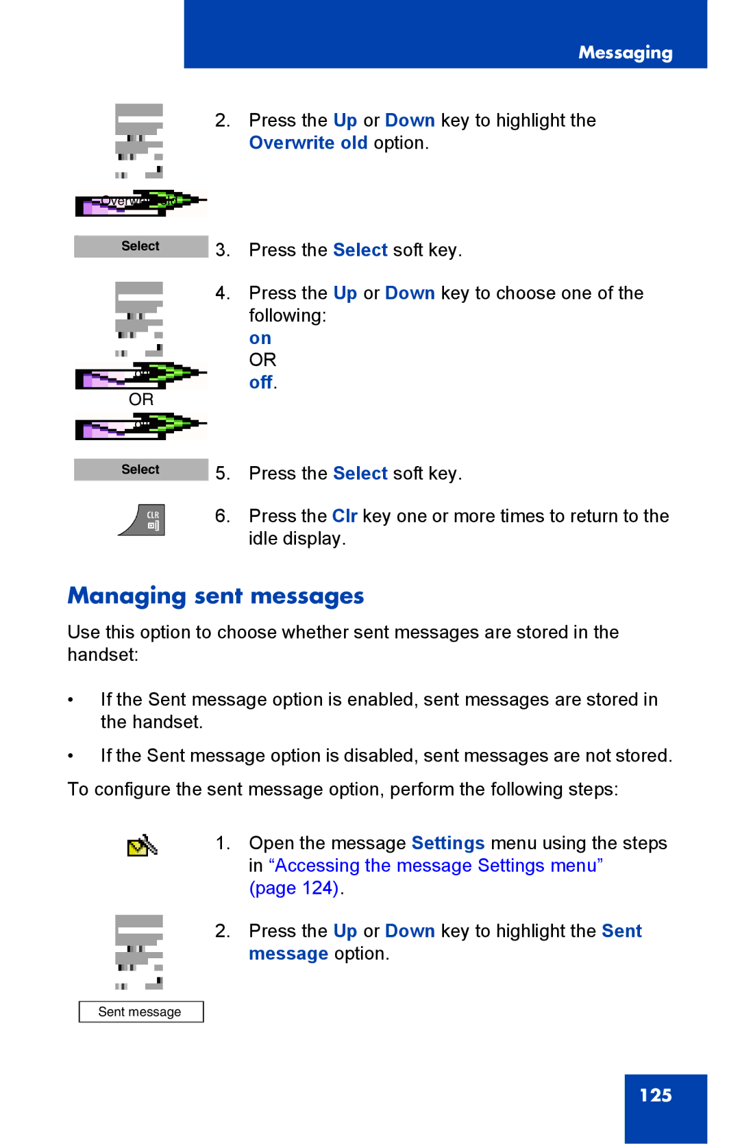 Nortel Networks 4075 manual Managing sent messages 