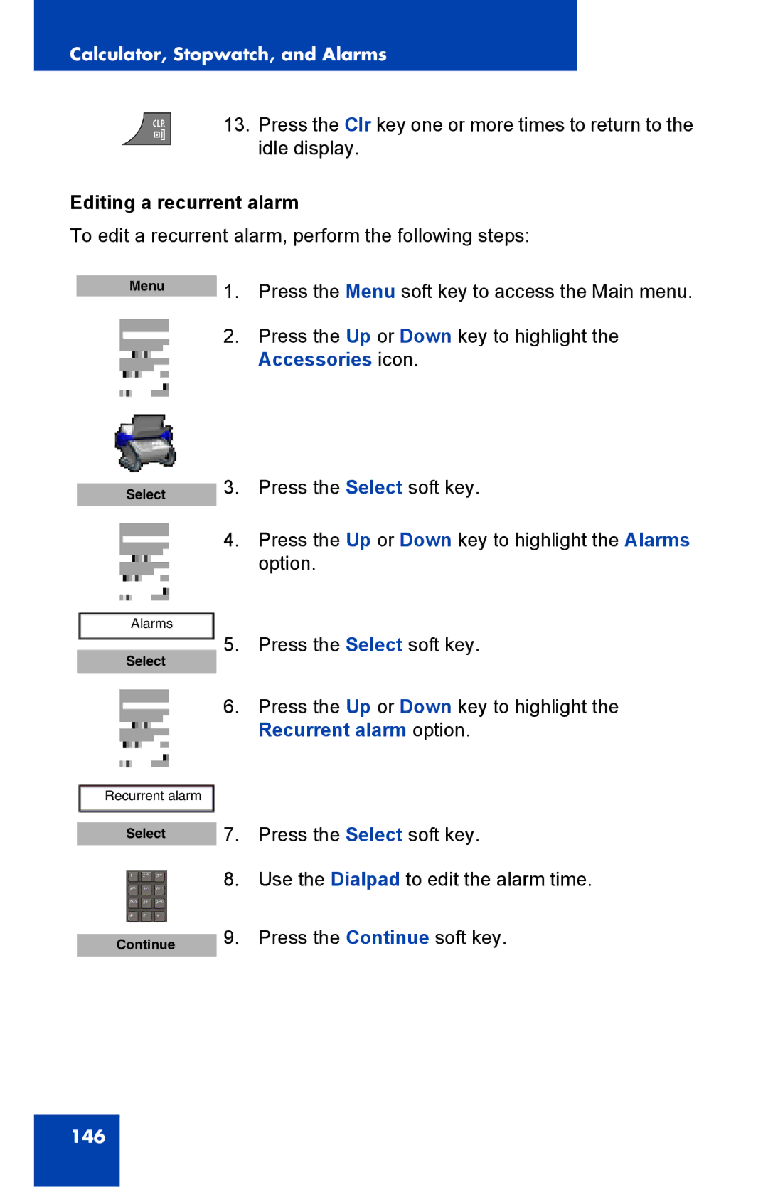 Nortel Networks 4075 manual Editing a recurrent alarm 