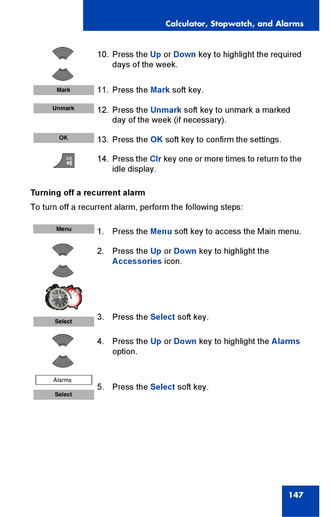 Nortel Networks 4075 manual Turning off a recurrent alarm 