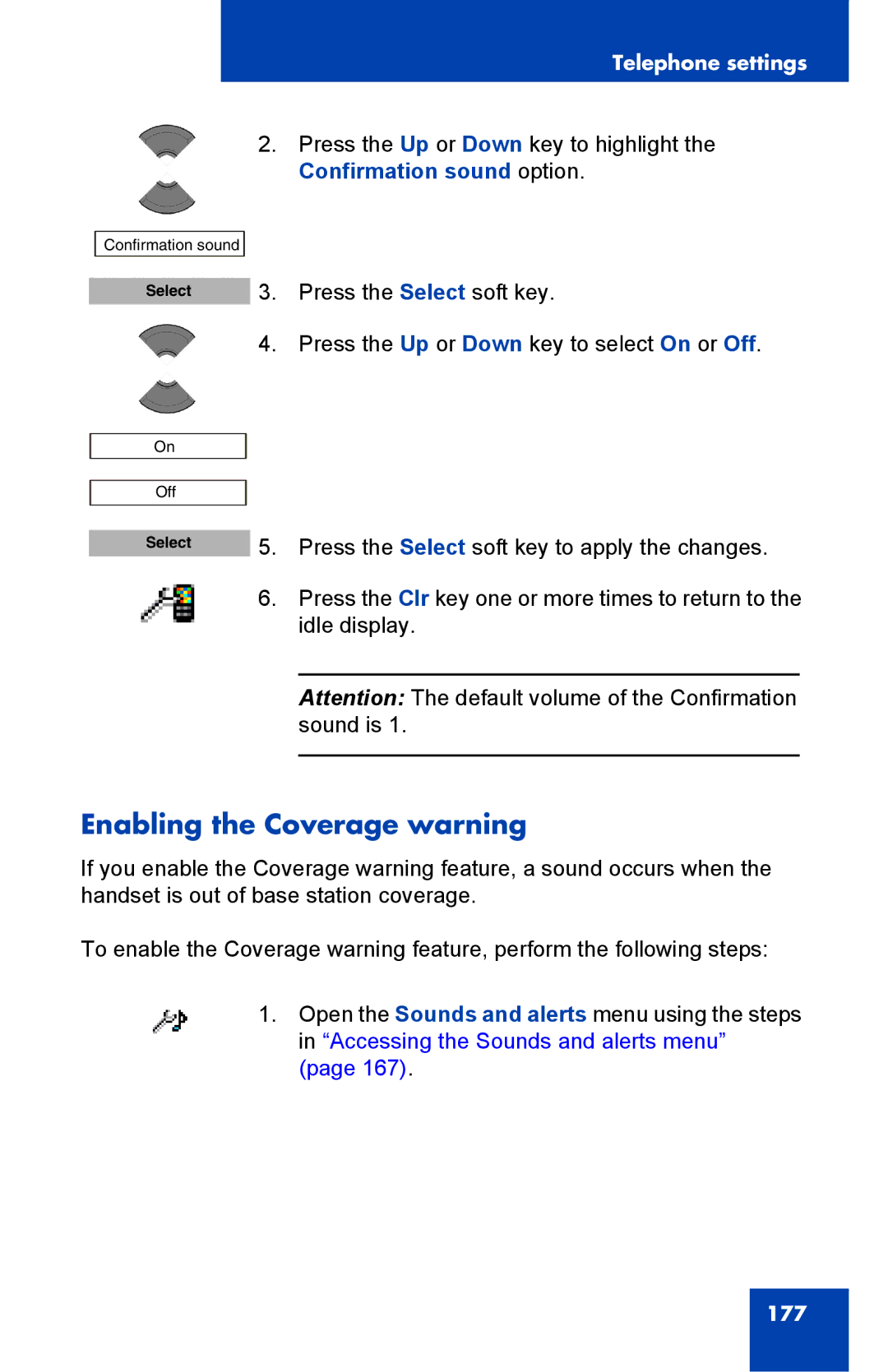 Nortel Networks 4075 manual Enabling the Coverage warning 