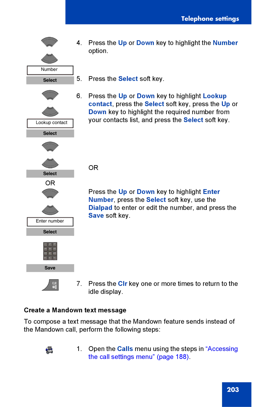 Nortel Networks 4075 manual Create a Mandown text message 