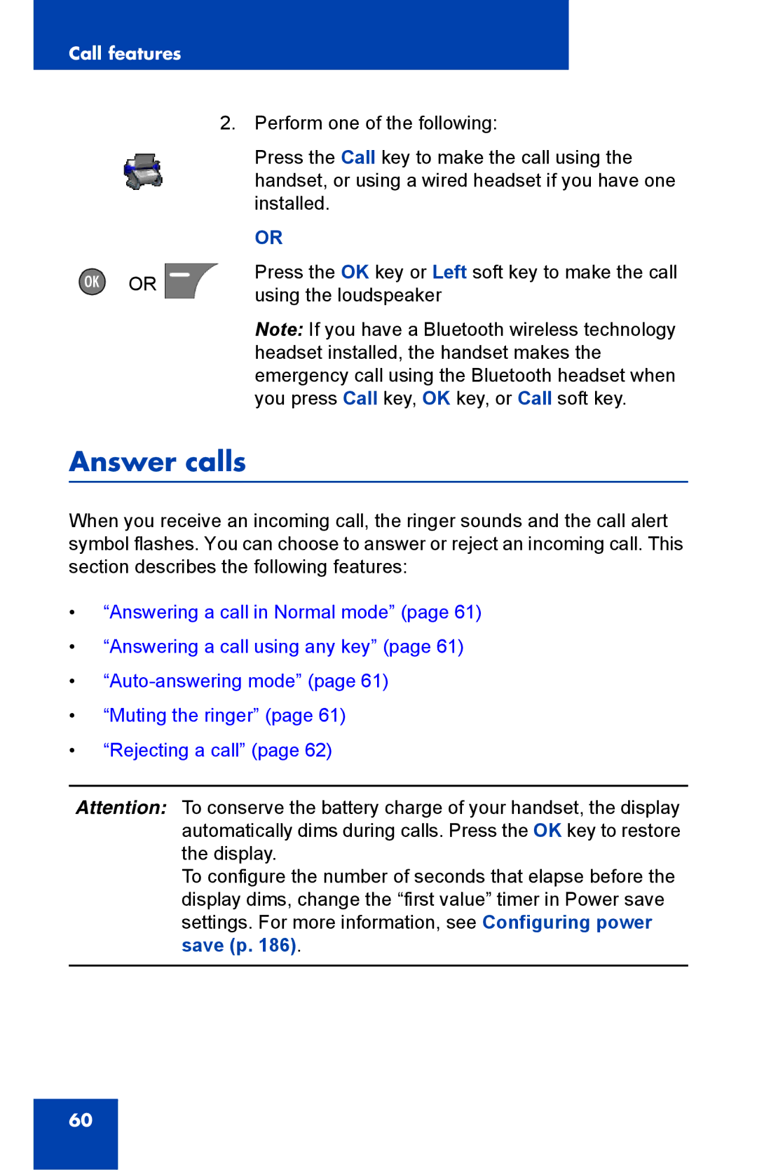 Nortel Networks 4075 manual Answer calls 