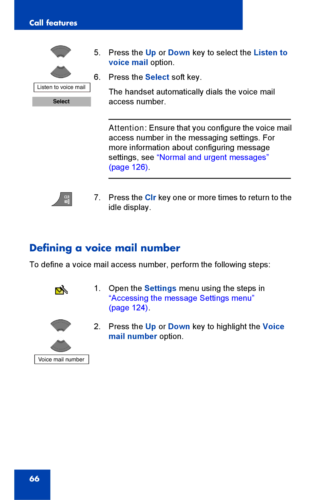 Nortel Networks 4075 manual Defining a voice mail number 