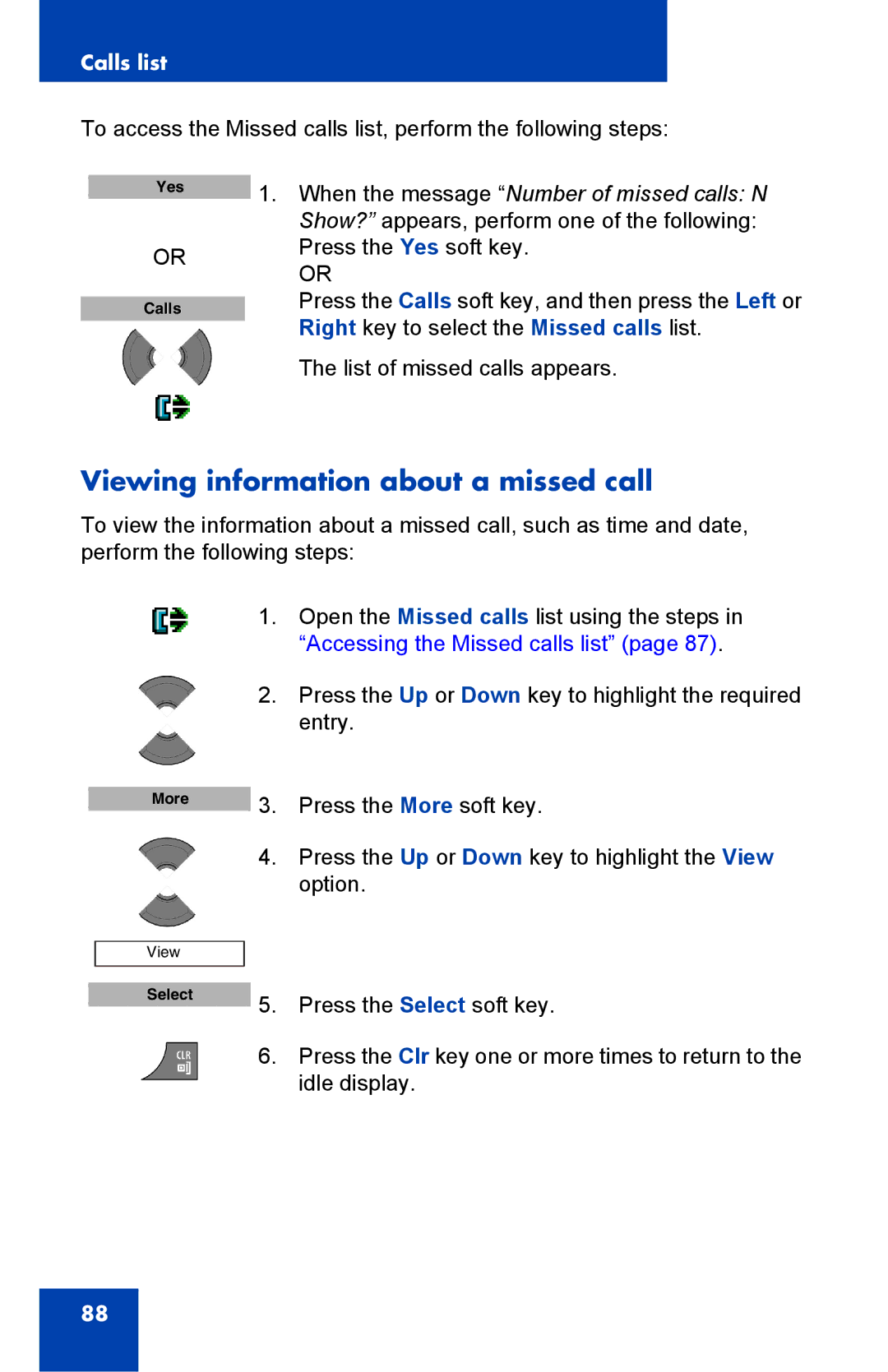 Nortel Networks 4075 manual Viewing information about a missed call 