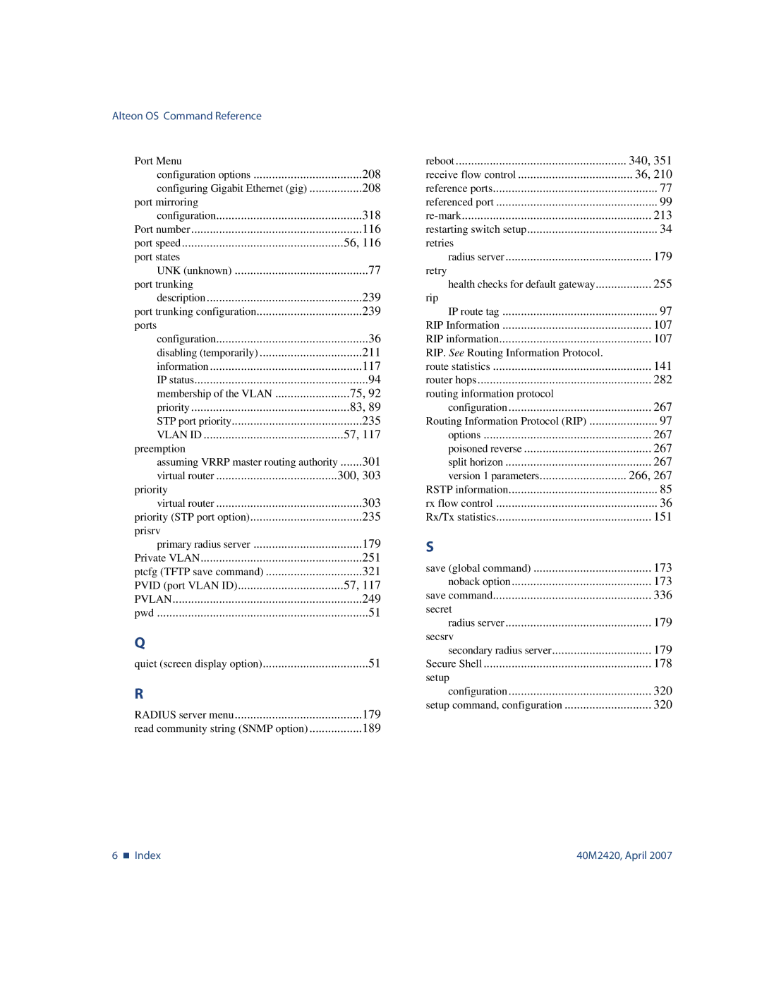 Nortel Networks 40M2420 manual Vlan ID 