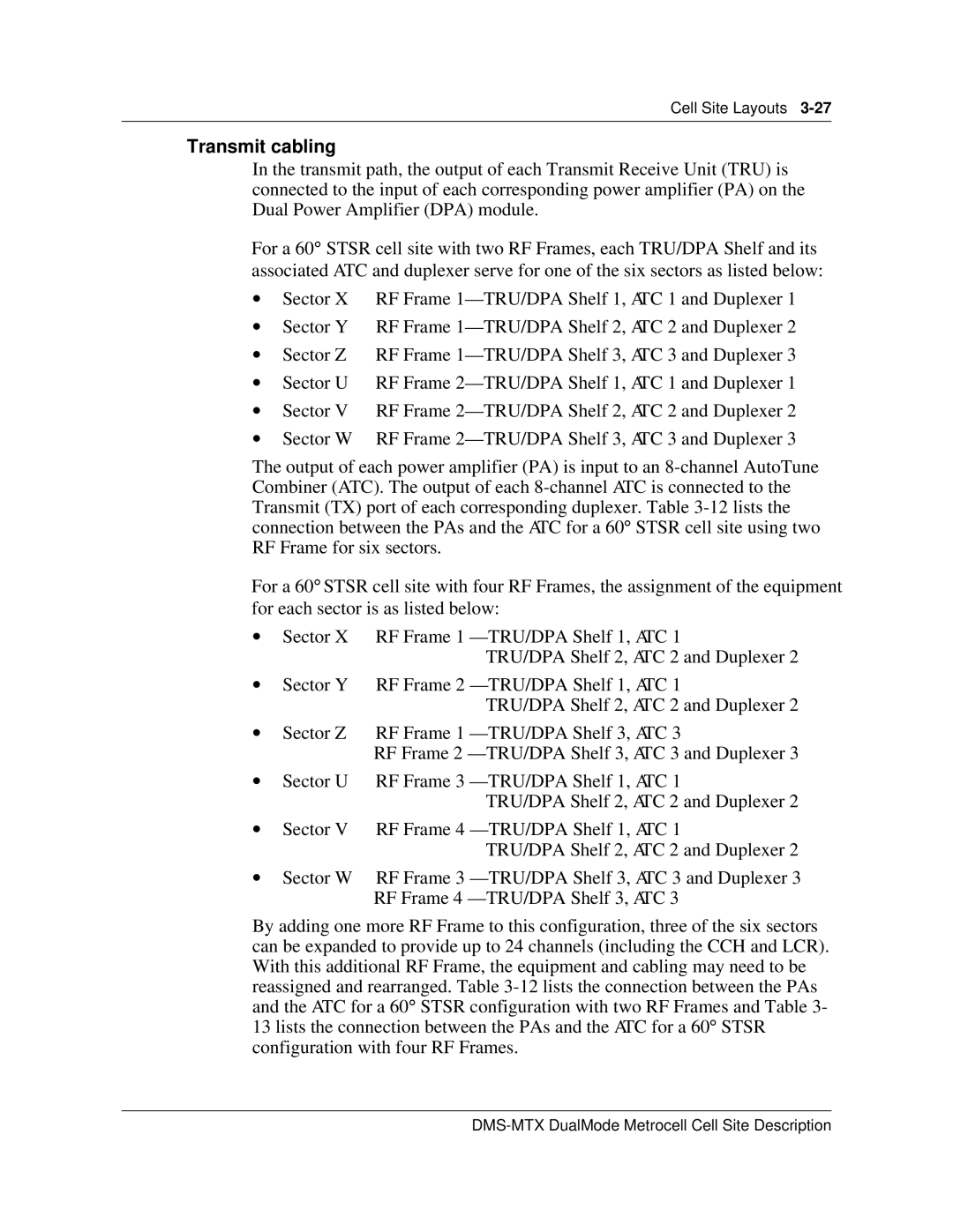 Nortel Networks 411-2021-111 manual Transmit cabling 