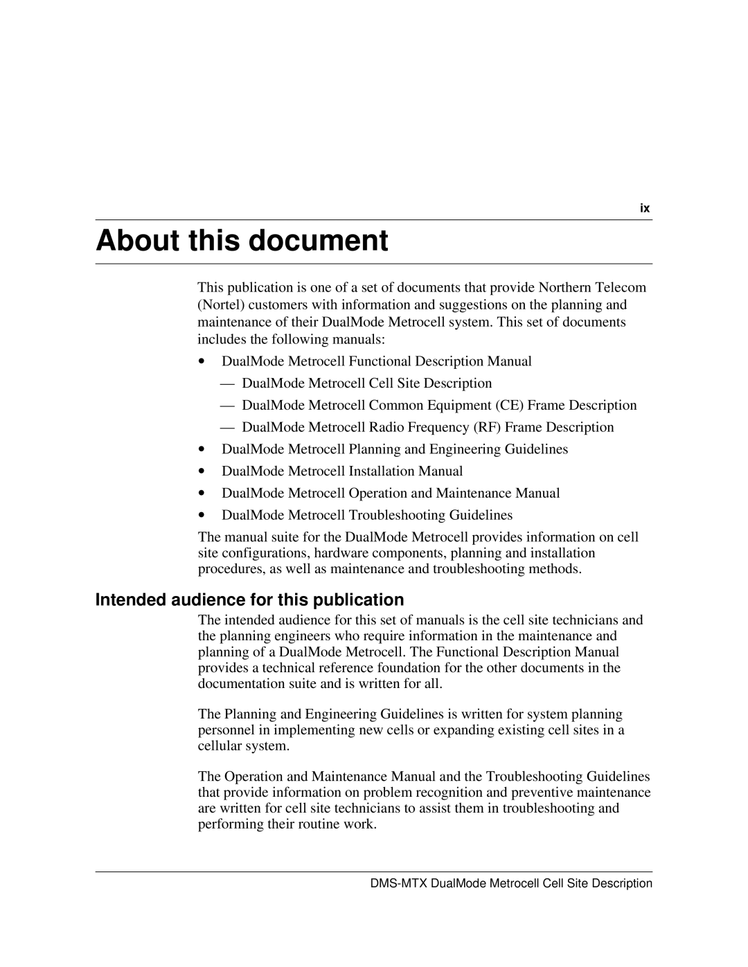 Nortel Networks 411-2021-111 manual About this document, Intended audience for this publication 