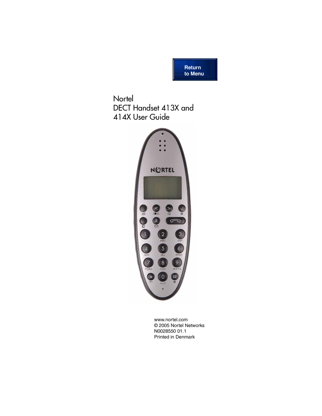 Nortel Networks manual Nortel Dect Handset 413X 414X User Guide 