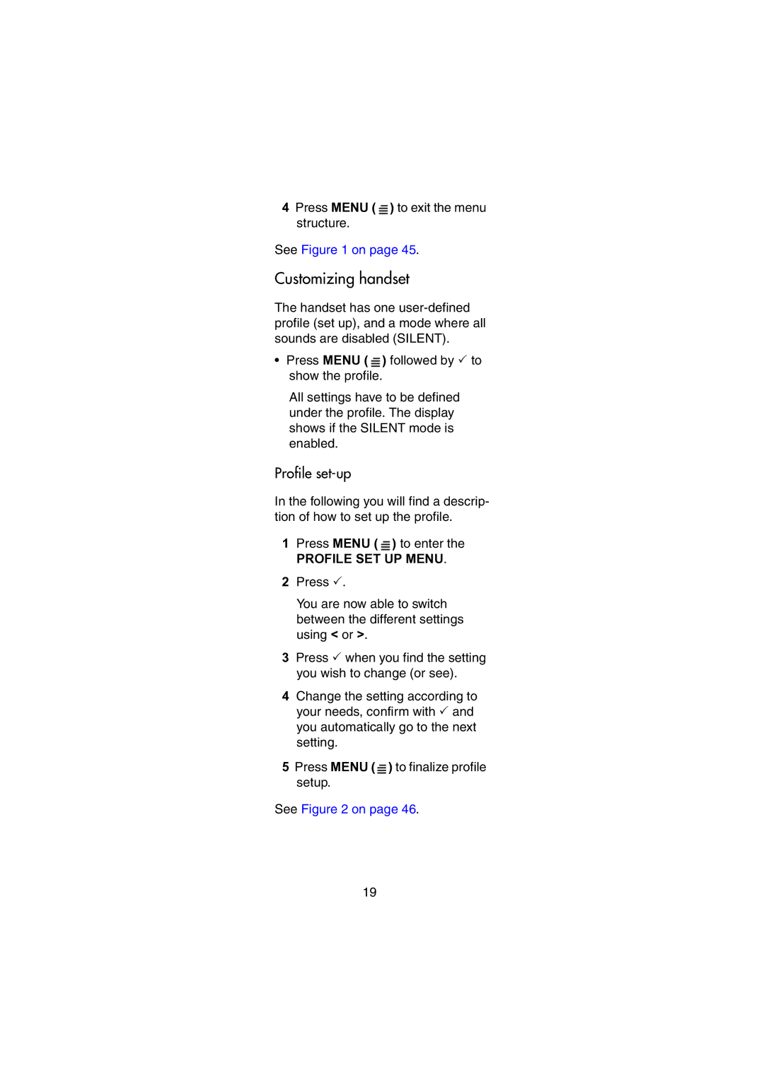 Nortel Networks 414X manual Customizing handset, Profile set-up 