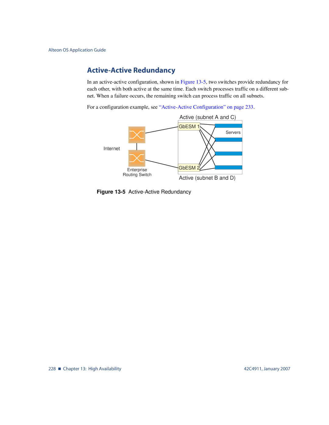 Nortel Networks 42C4911 manual 5Active-Active Redundancy 