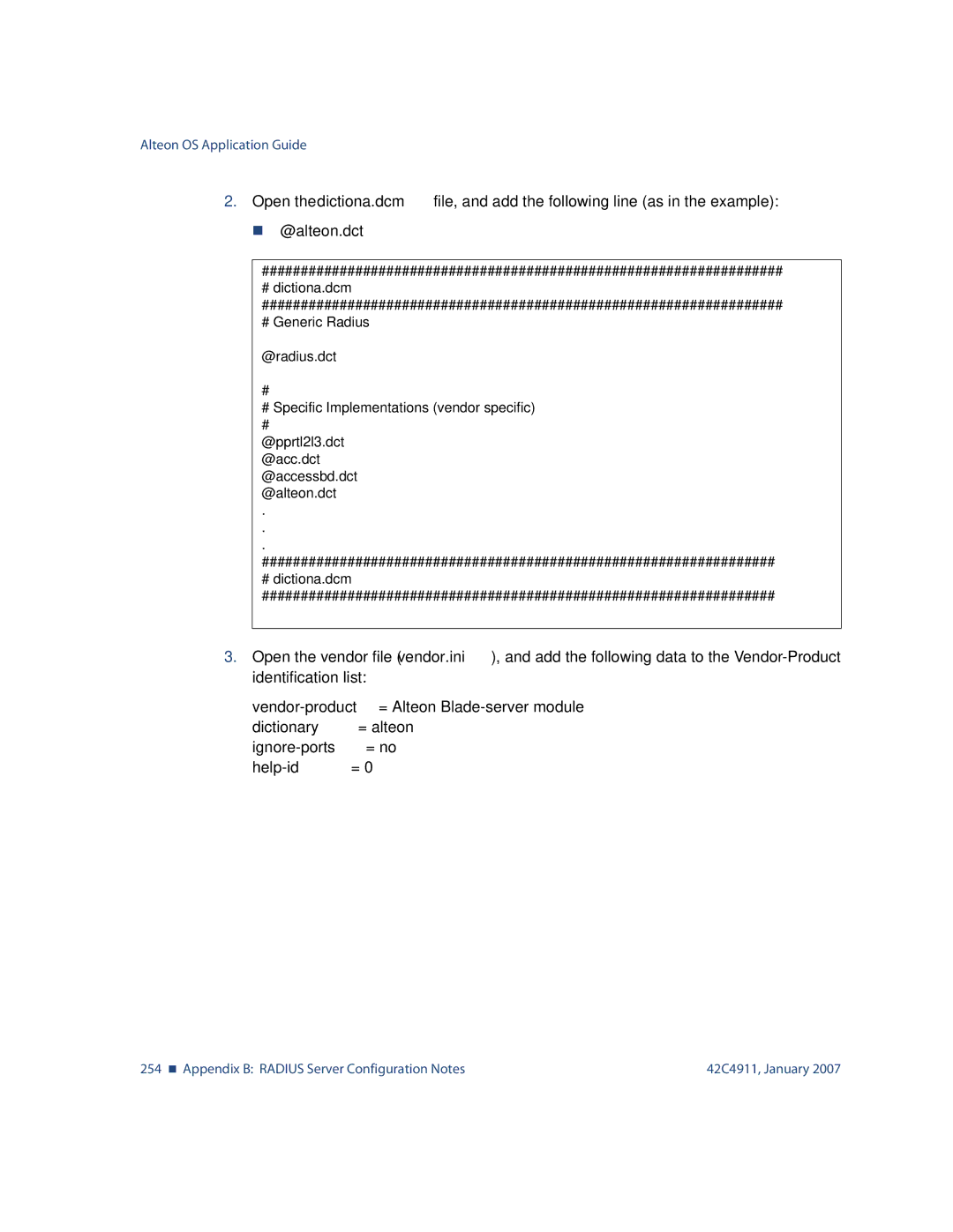 Nortel Networks 42C4911 manual „ @alteon.dct 