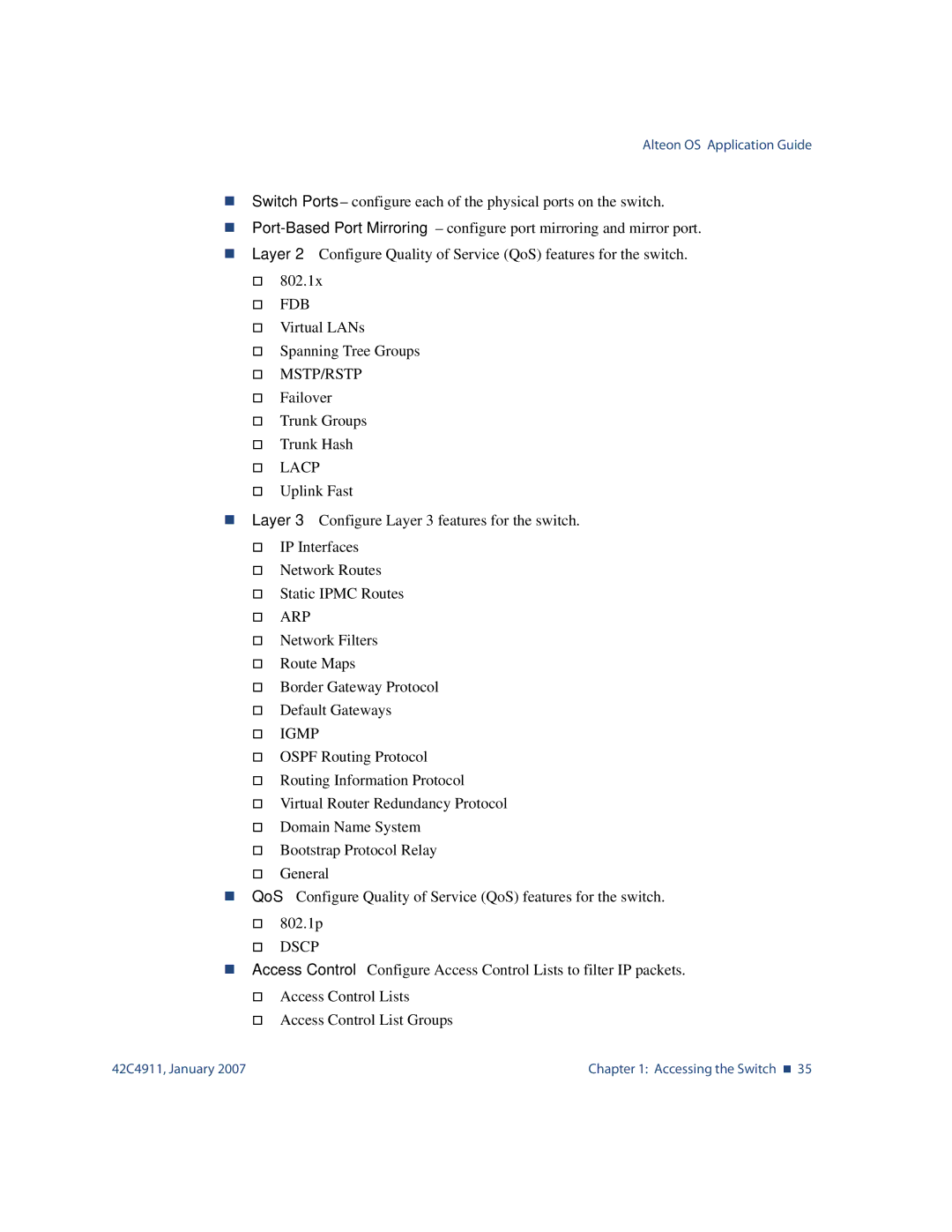 Nortel Networks 42C4911 manual † Fdb 