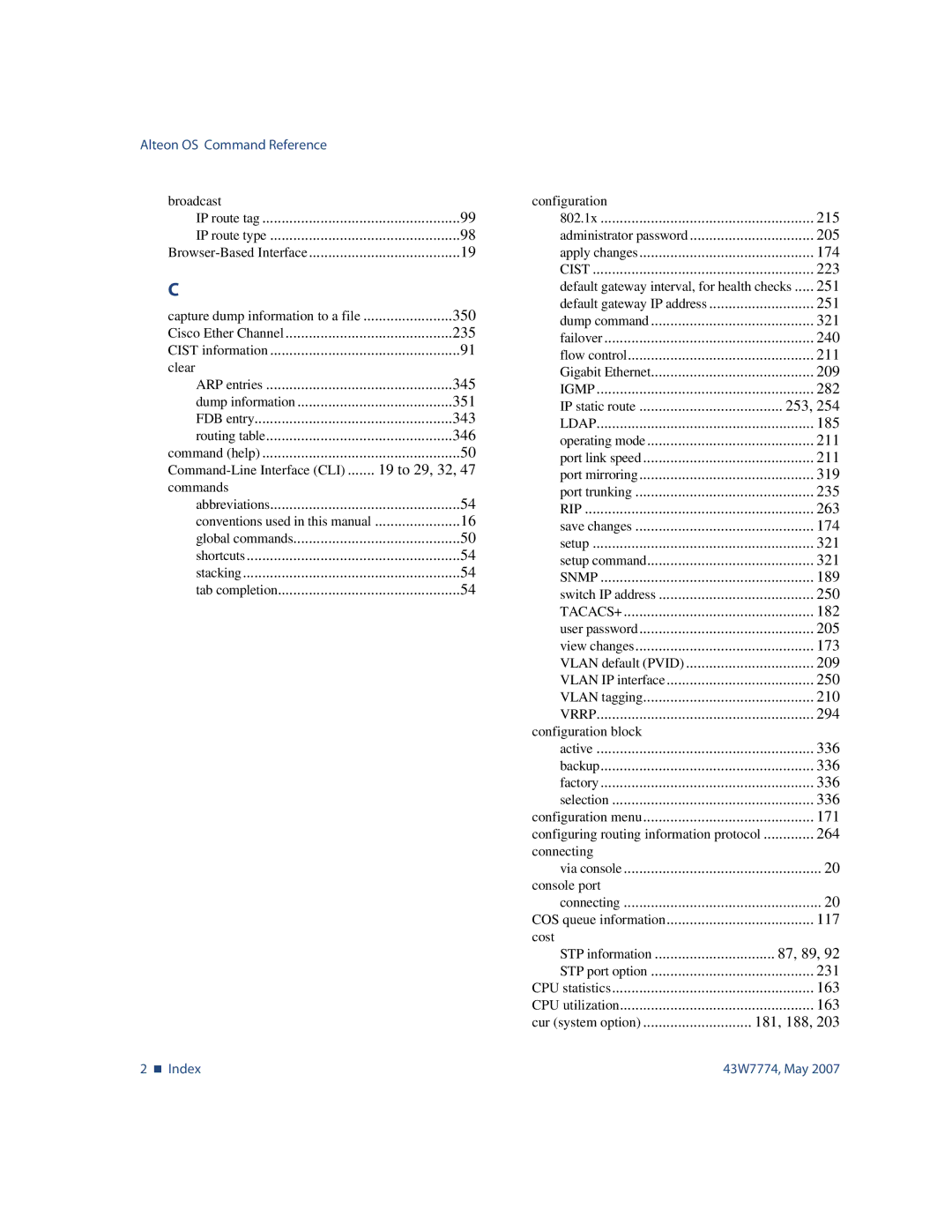 Nortel Networks 43W7774 manual Igmp 