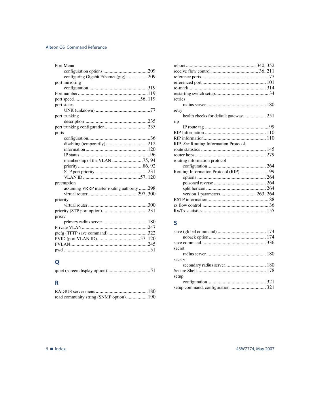 Nortel Networks 43W7774 manual Vlan ID 