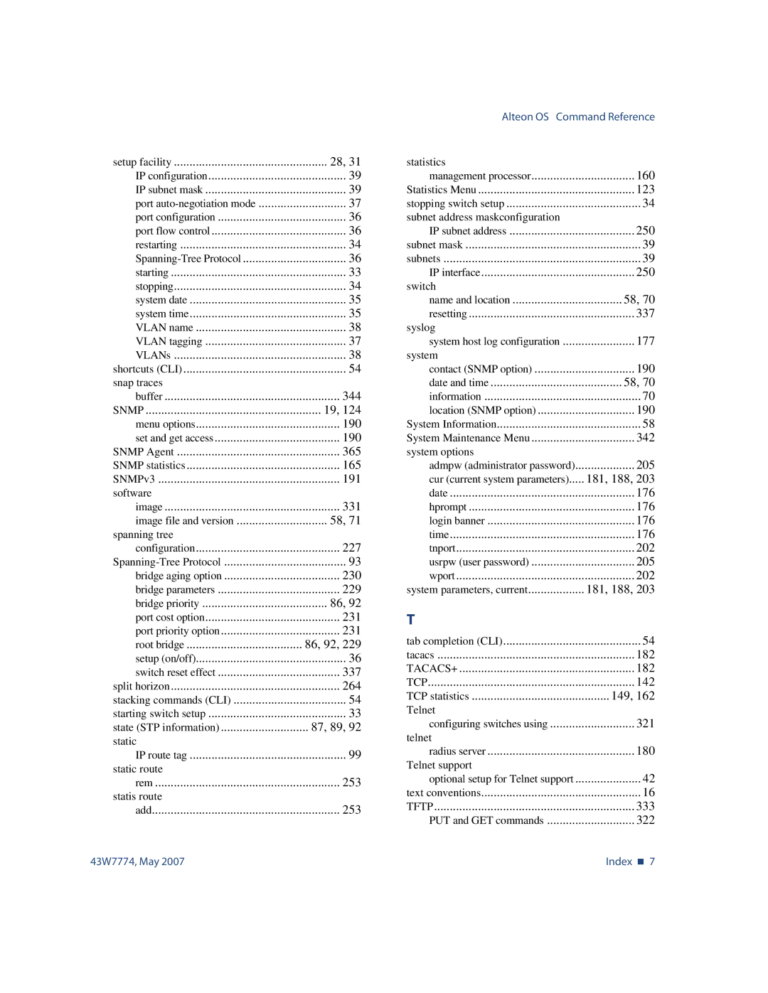 Nortel Networks 43W7774 manual 365 