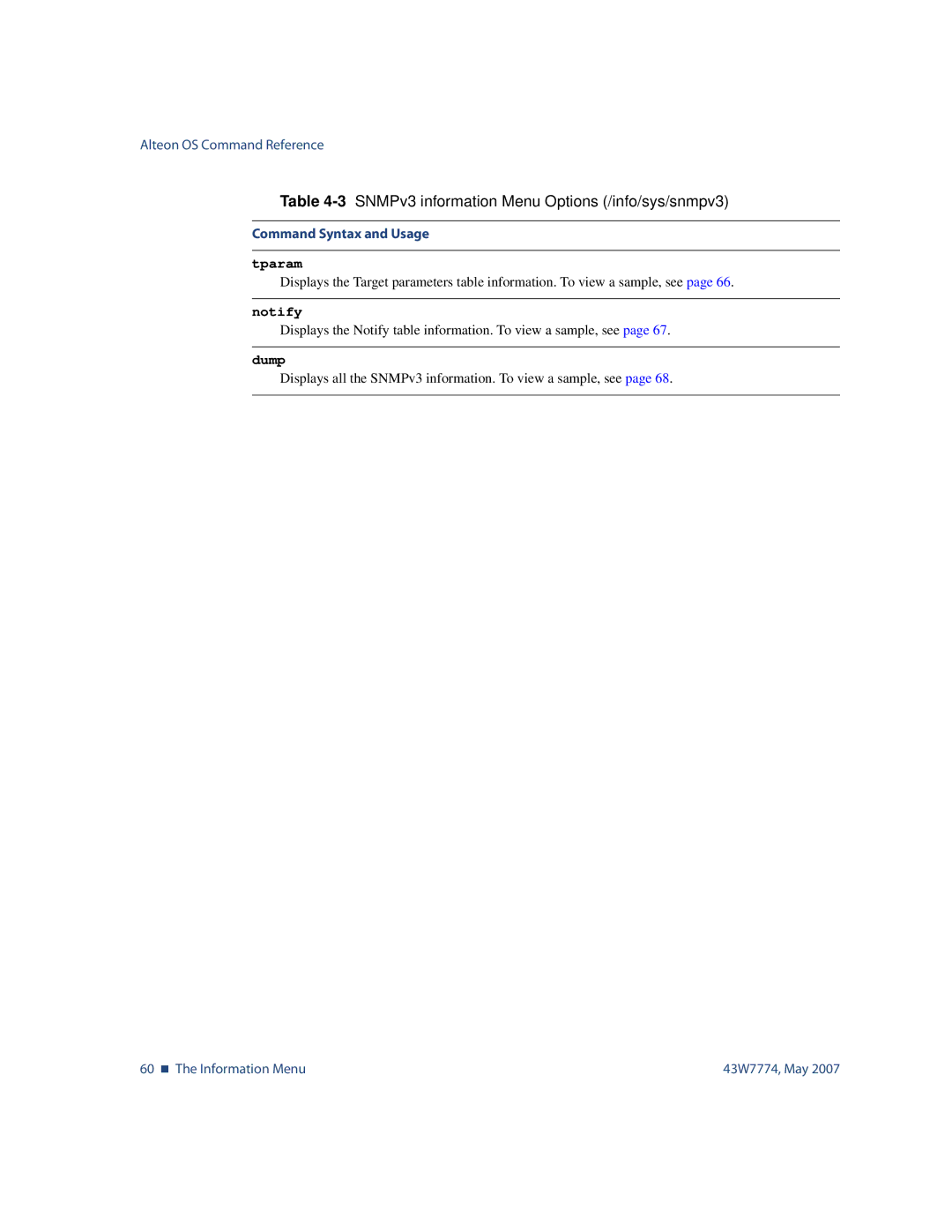 Nortel Networks 43W7774 manual Tparam, Notify 