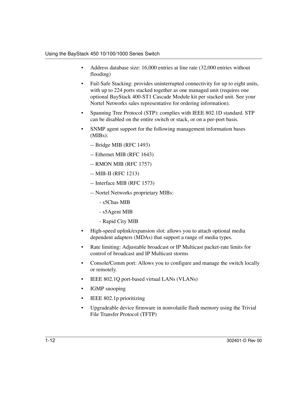 Nortel Networks manual Using the BayStack 450 10/100/1000 Series Switch 