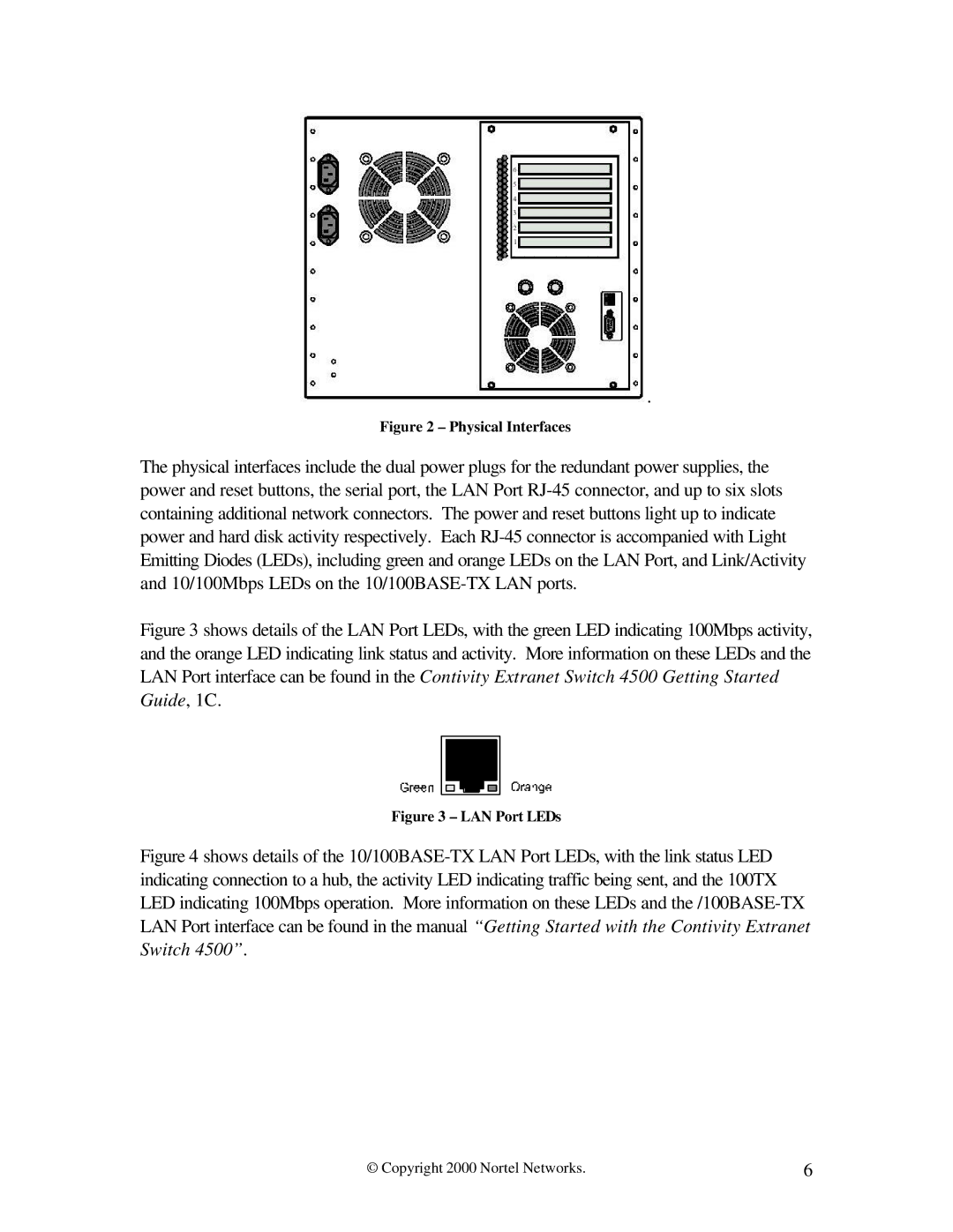 Nortel Networks 4500 FIPS manual Physical Interfaces 