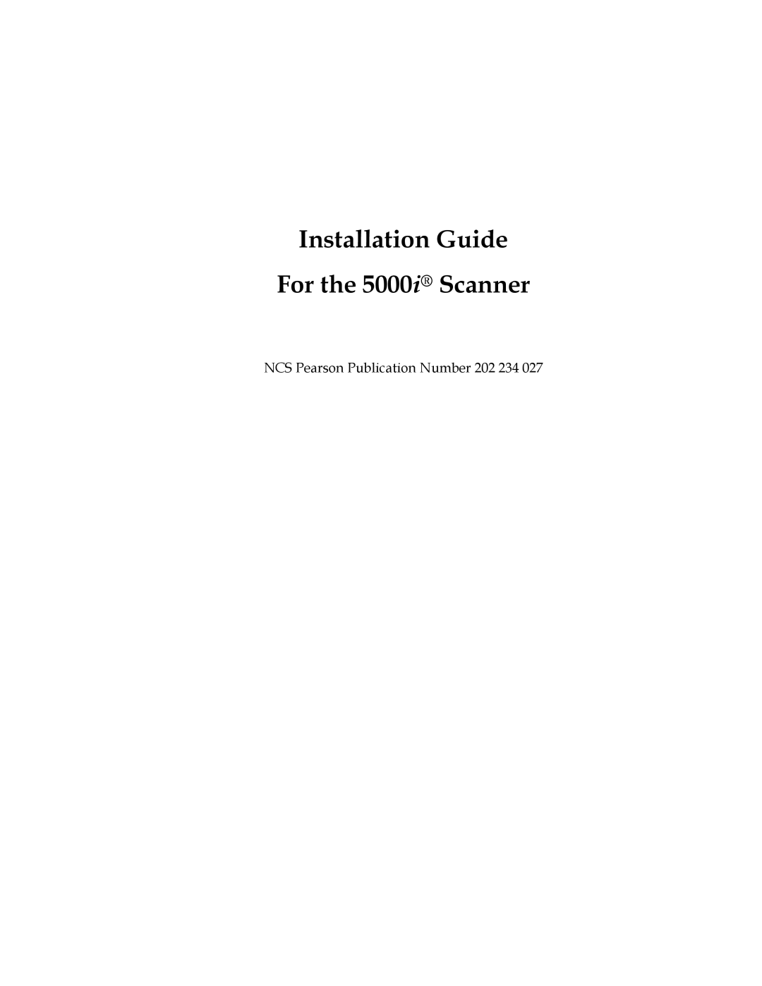 Nortel Networks manual Installation Guide For the 5000i Scanner 