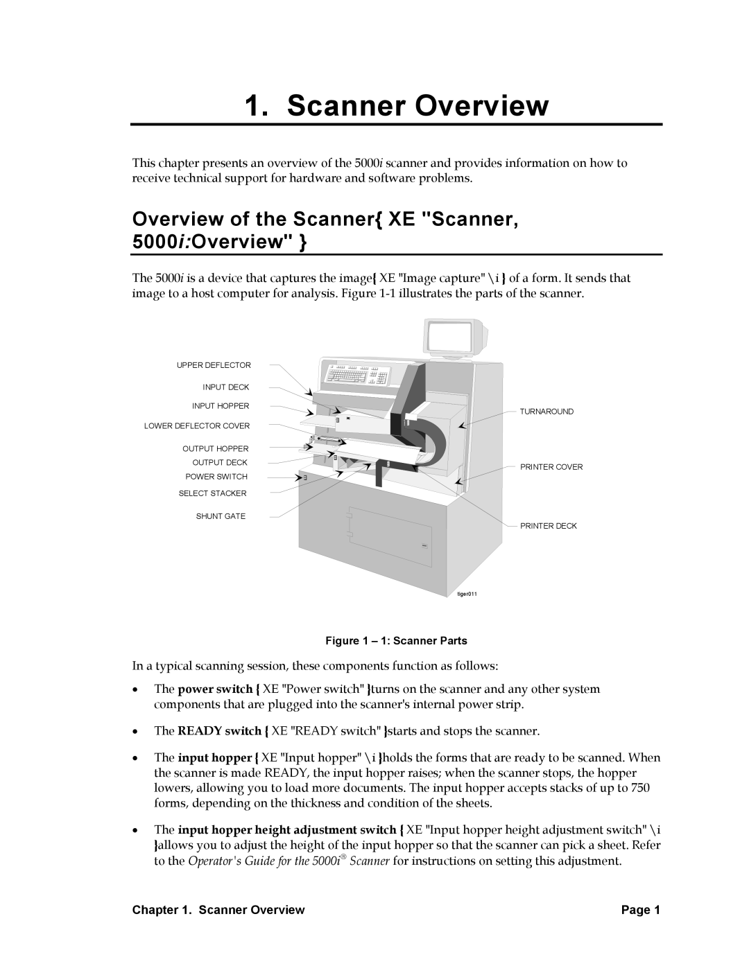 Nortel Networks manual Scanner Overview, Overview of the Scanner XE Scanner, 5000iOverview 