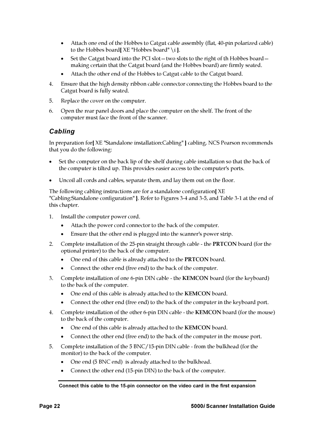 Nortel Networks 5000i manual Cabling 