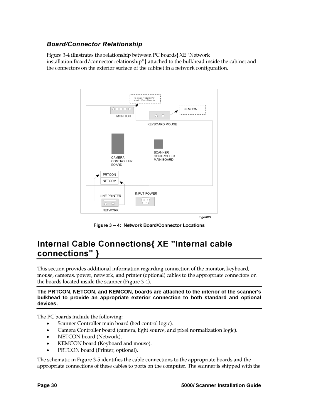 Nortel Networks 5000i manual Internal Cable Connections XE Internal cable connections, Network Board/Connector Locations 