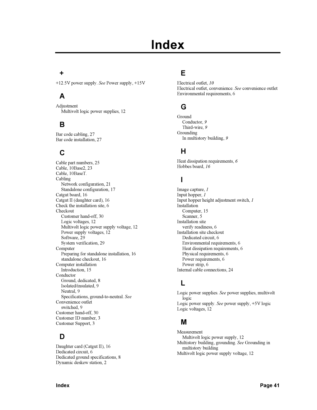 Nortel Networks 5000i manual Index 