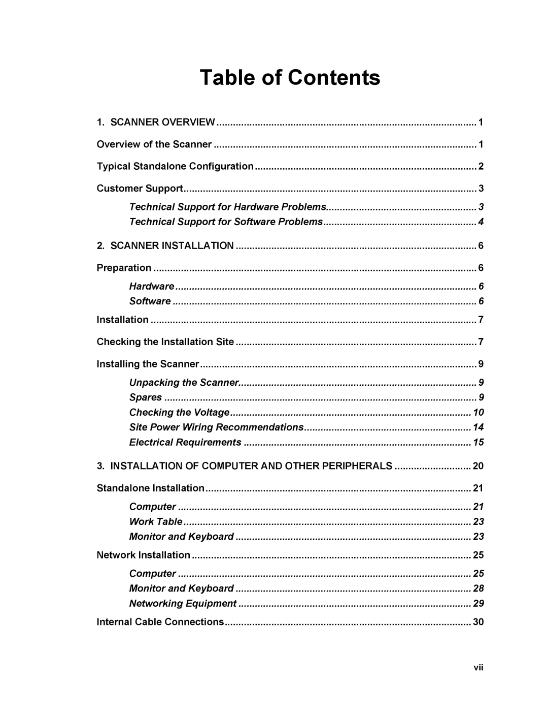 Nortel Networks 5000i manual Table of Contents 