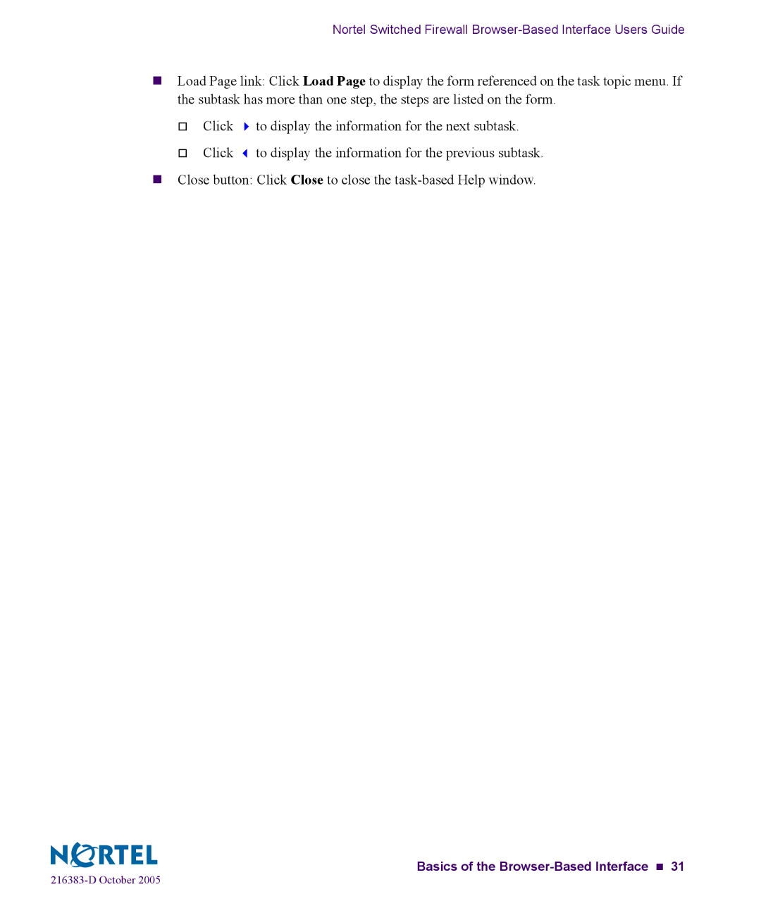 Nortel Networks 5100 manual Basics of the Browser-Based Interface „ 