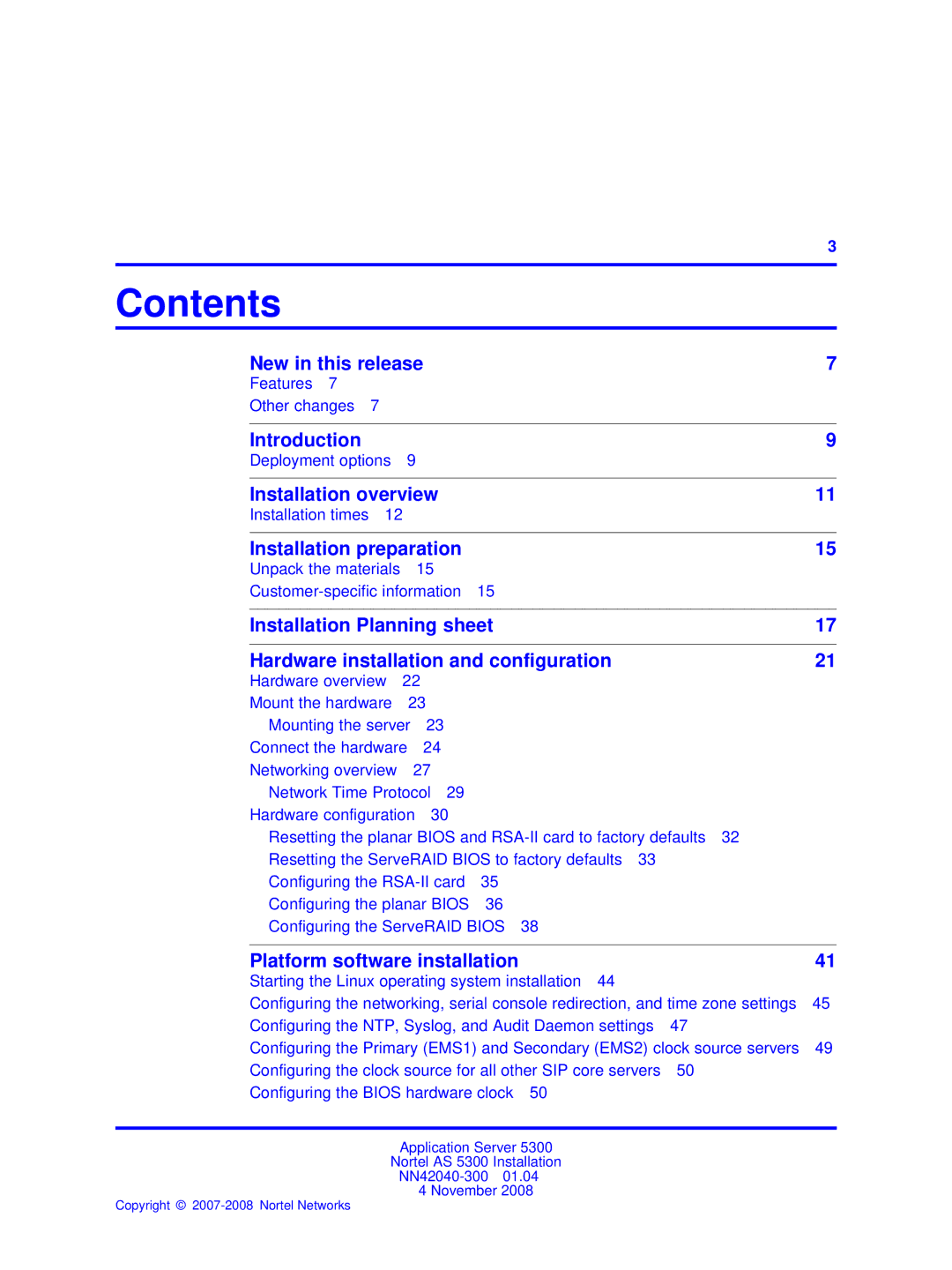 Nortel Networks 53r 5300 00 manual Contents 