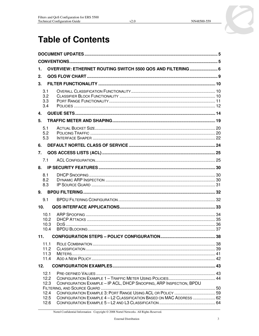 Nortel Networks 5530, 5520, 5510 manual Table of Contents 