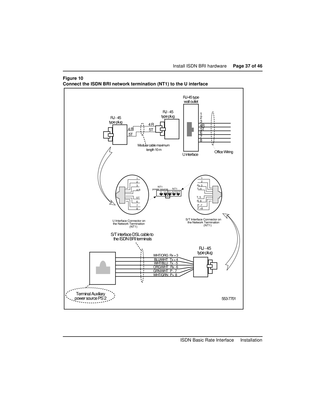 Nortel Networks 553-3901-200 instruction manual Install Isdn BRI hardware Page 37 