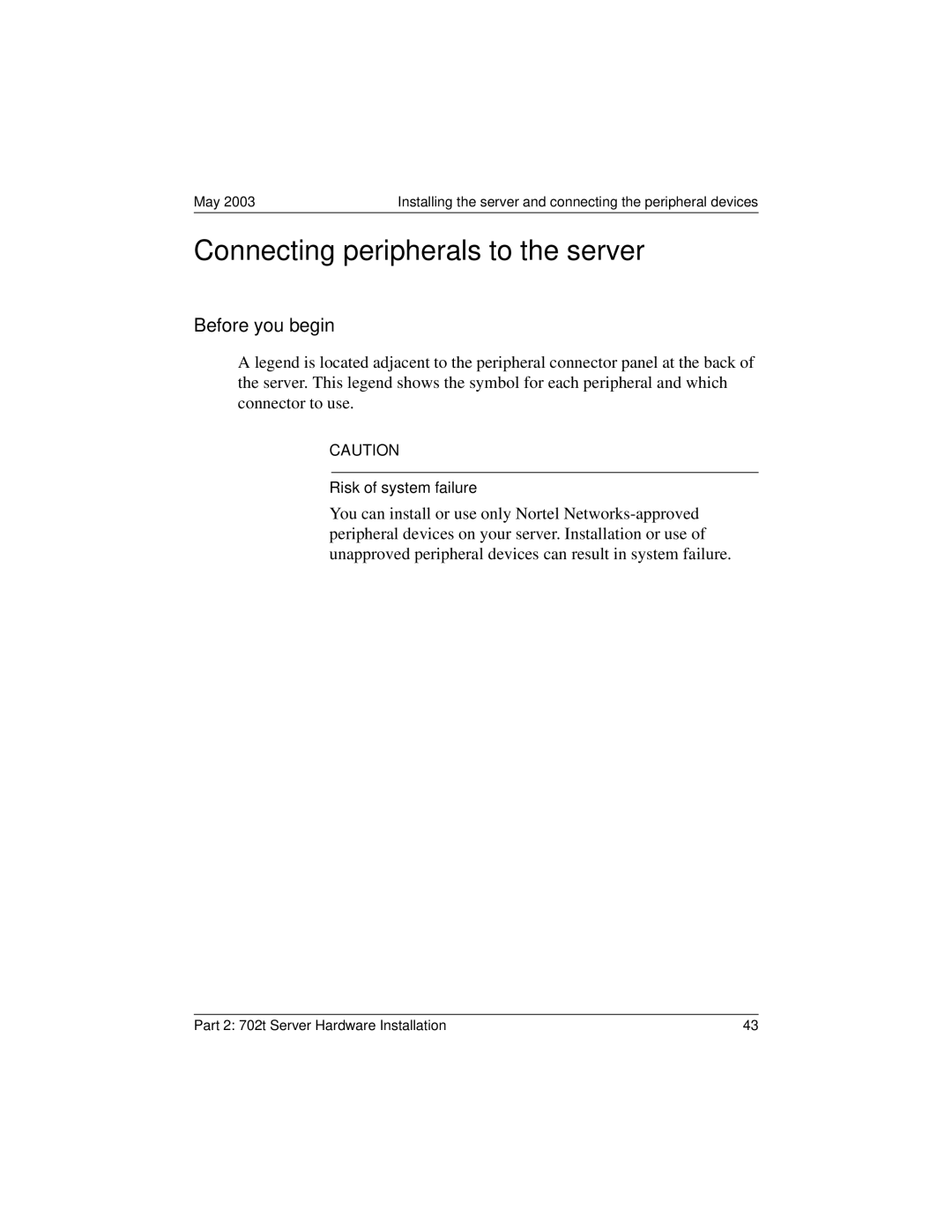 Nortel Networks 555-7101-215 manual Connecting peripherals to the server, Before you begin 