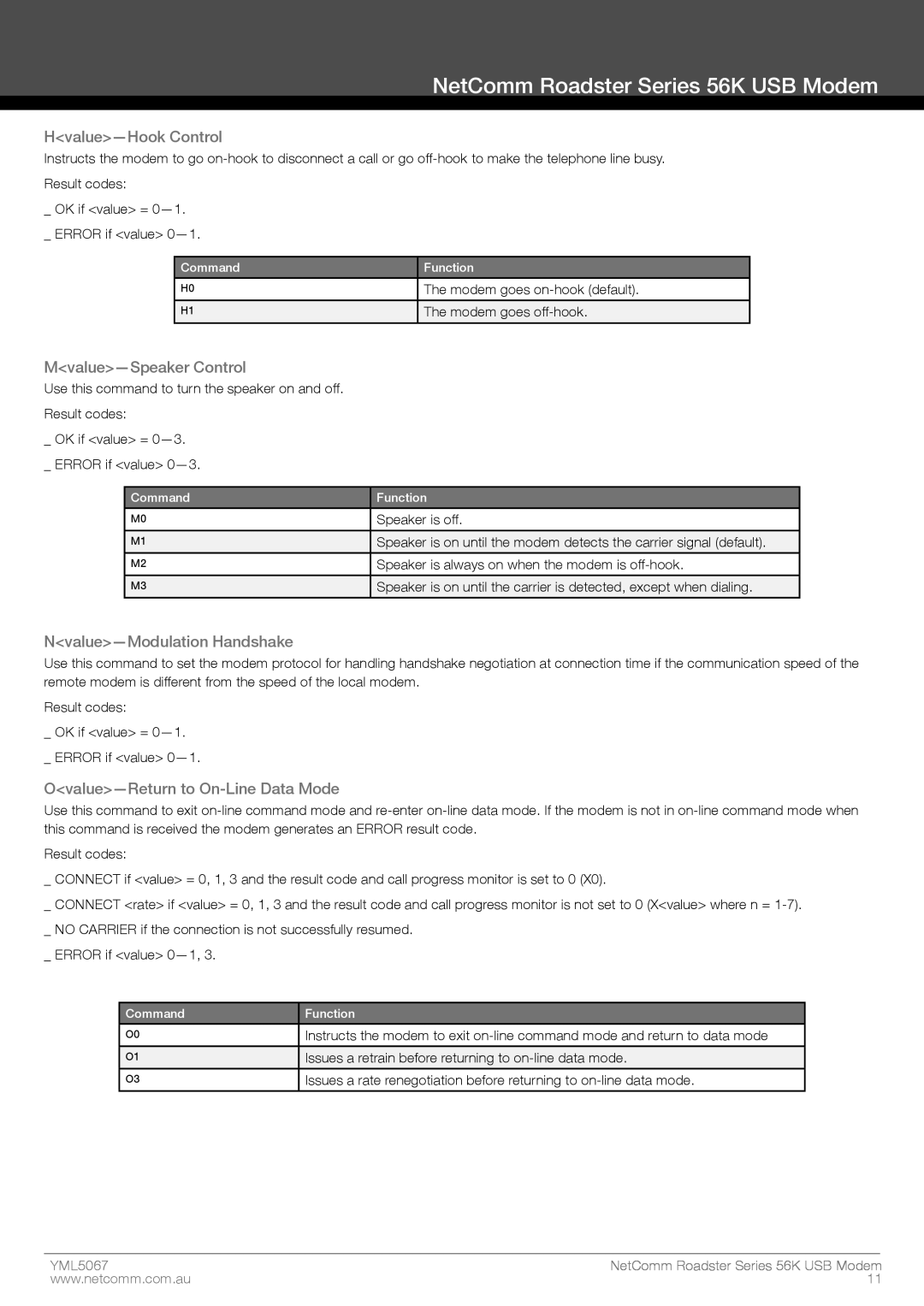 Nortel Networks 56K manual Hvalue-Hook Control, Mvalue-Speaker Control, Nvalue-Modulation Handshake 