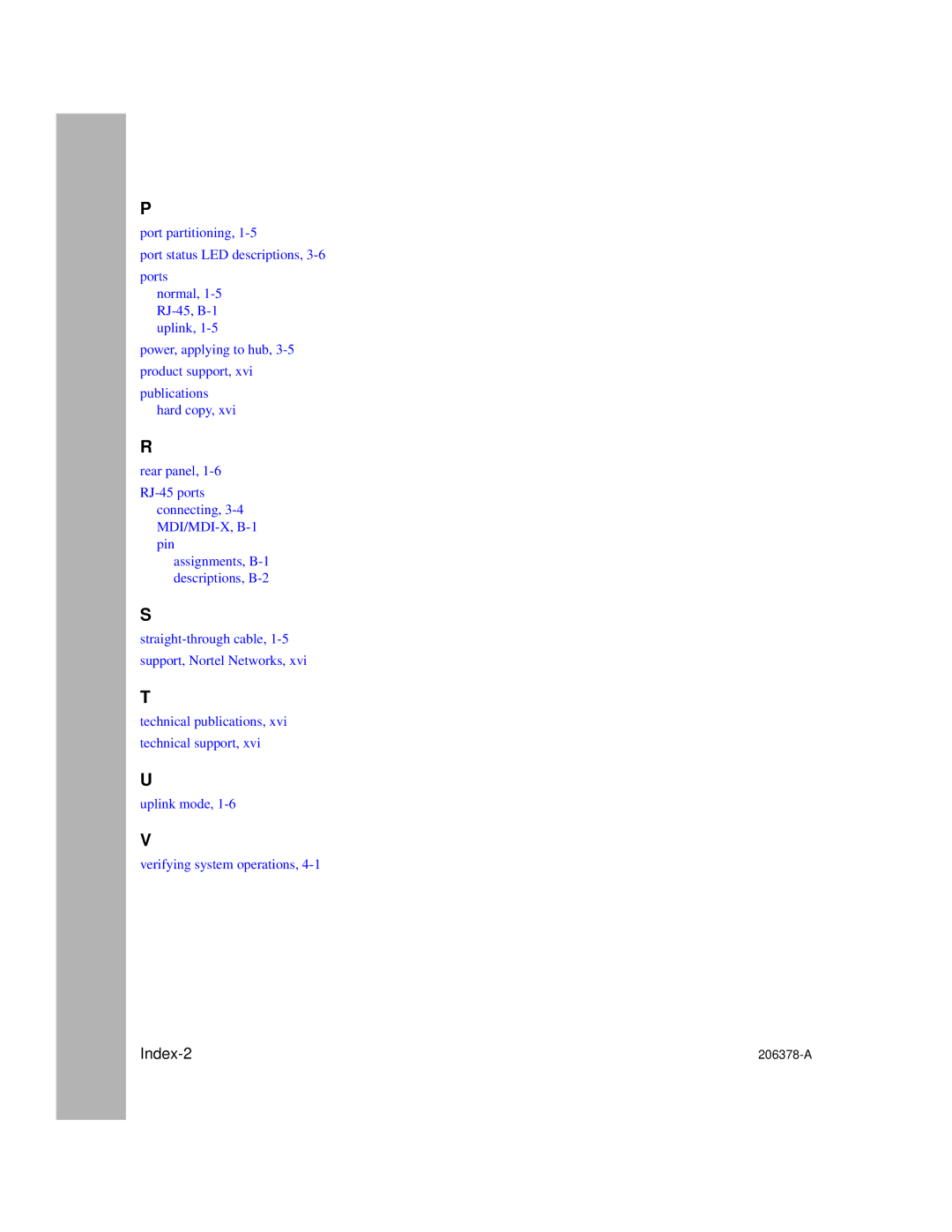 Nortel Networks 60-24T, 60-12T manual Index-2 