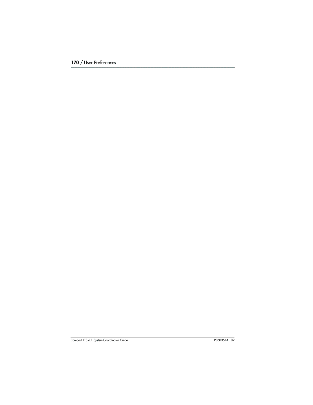 Nortel Networks 6.1 manual 170 / User Preferences 