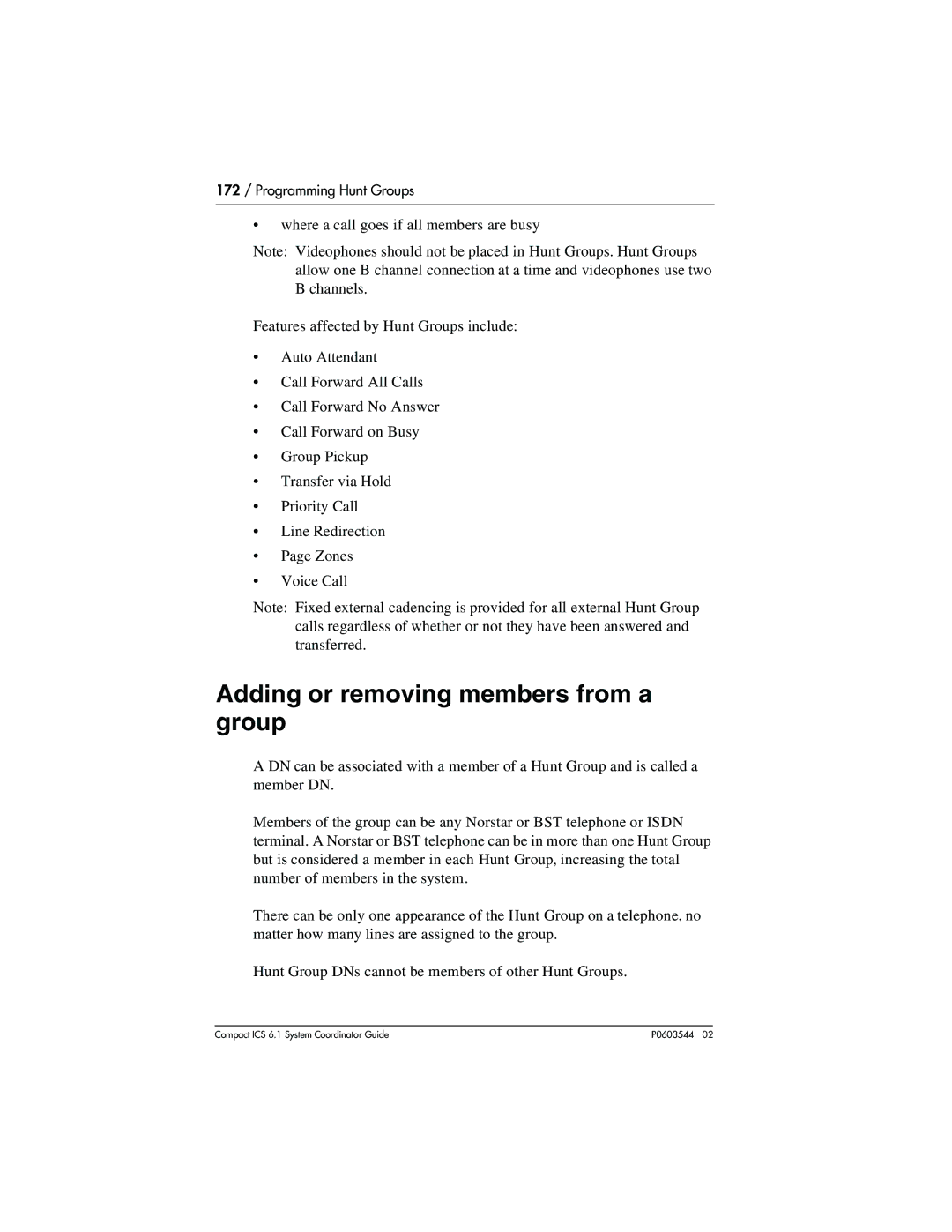 Nortel Networks 6.1 manual Adding or removing members from a group 