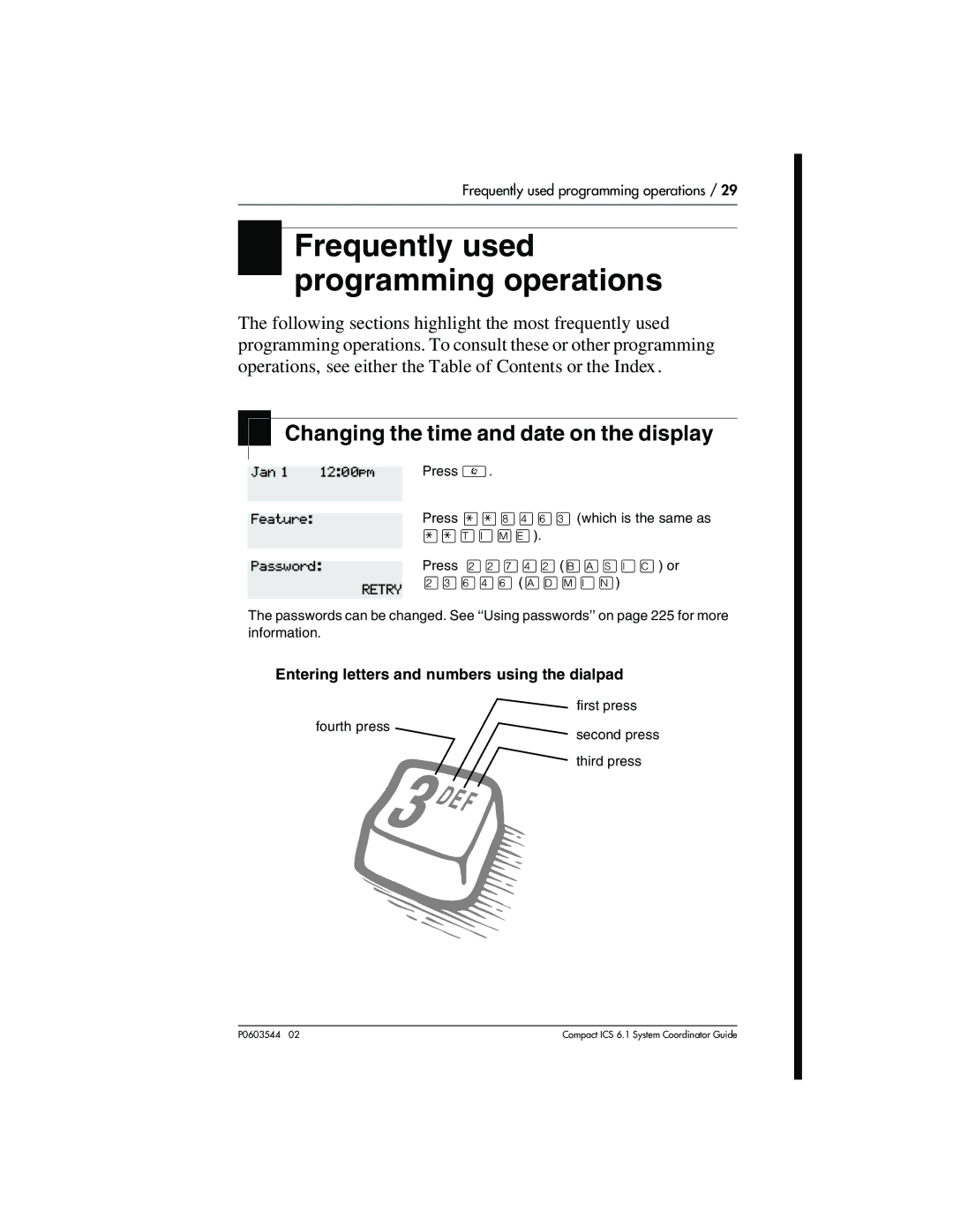 Nortel Networks 6.1 manual Changing the time and date on the display, 1200pm Press Feature 