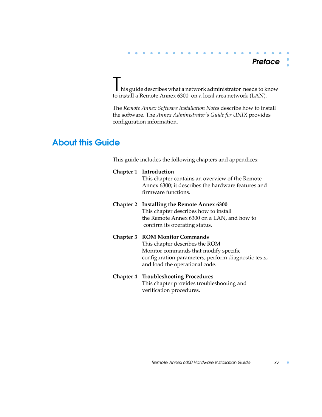 Nortel Networks 6300 manual About this Guide, Preface 