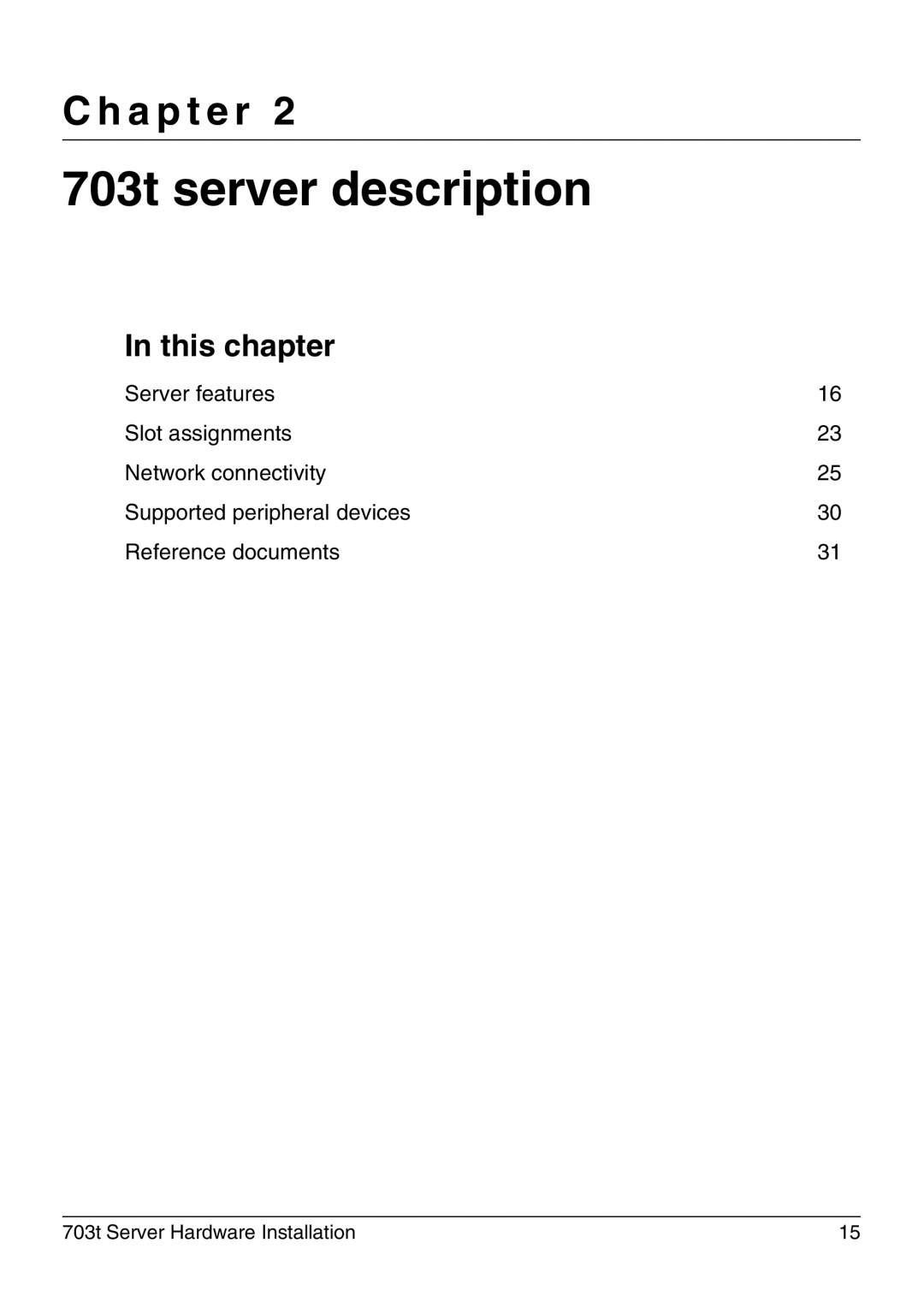 Nortel Networks manual 703t server description, This chapter 