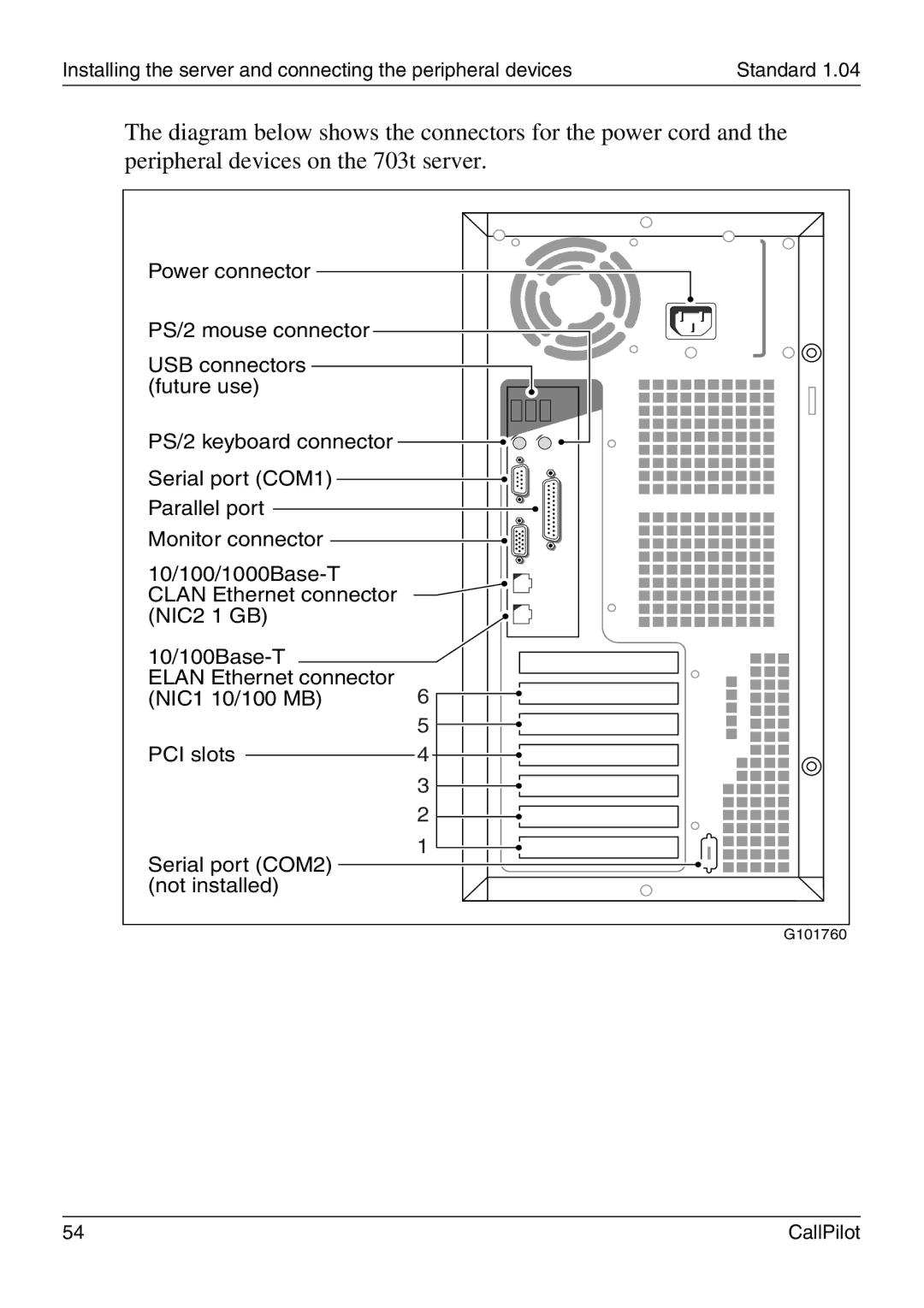 Nortel Networks 703t manual Installing the server and connecting the peripheral devices 