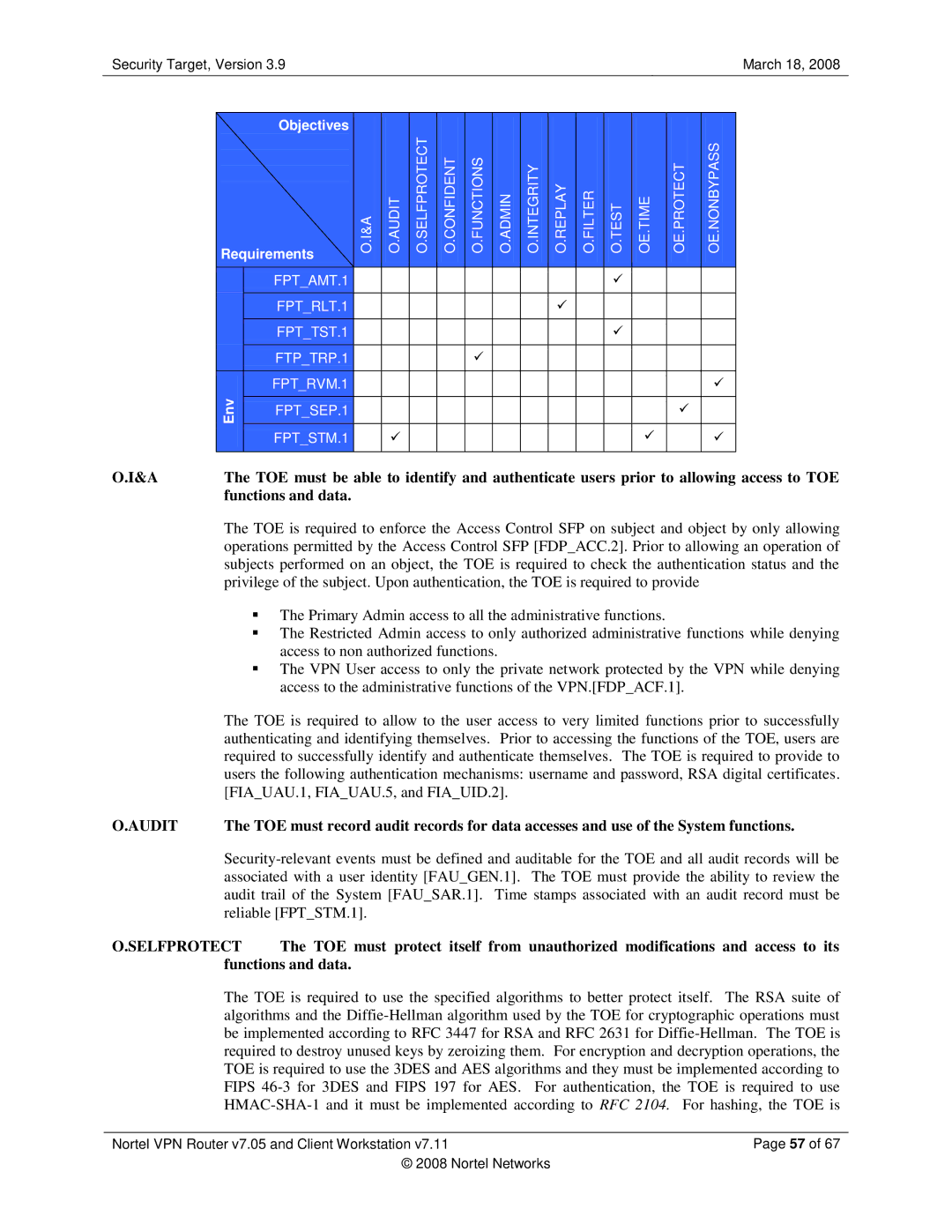 Nortel Networks 7.11, 7.05 manual Functions and data, Env 