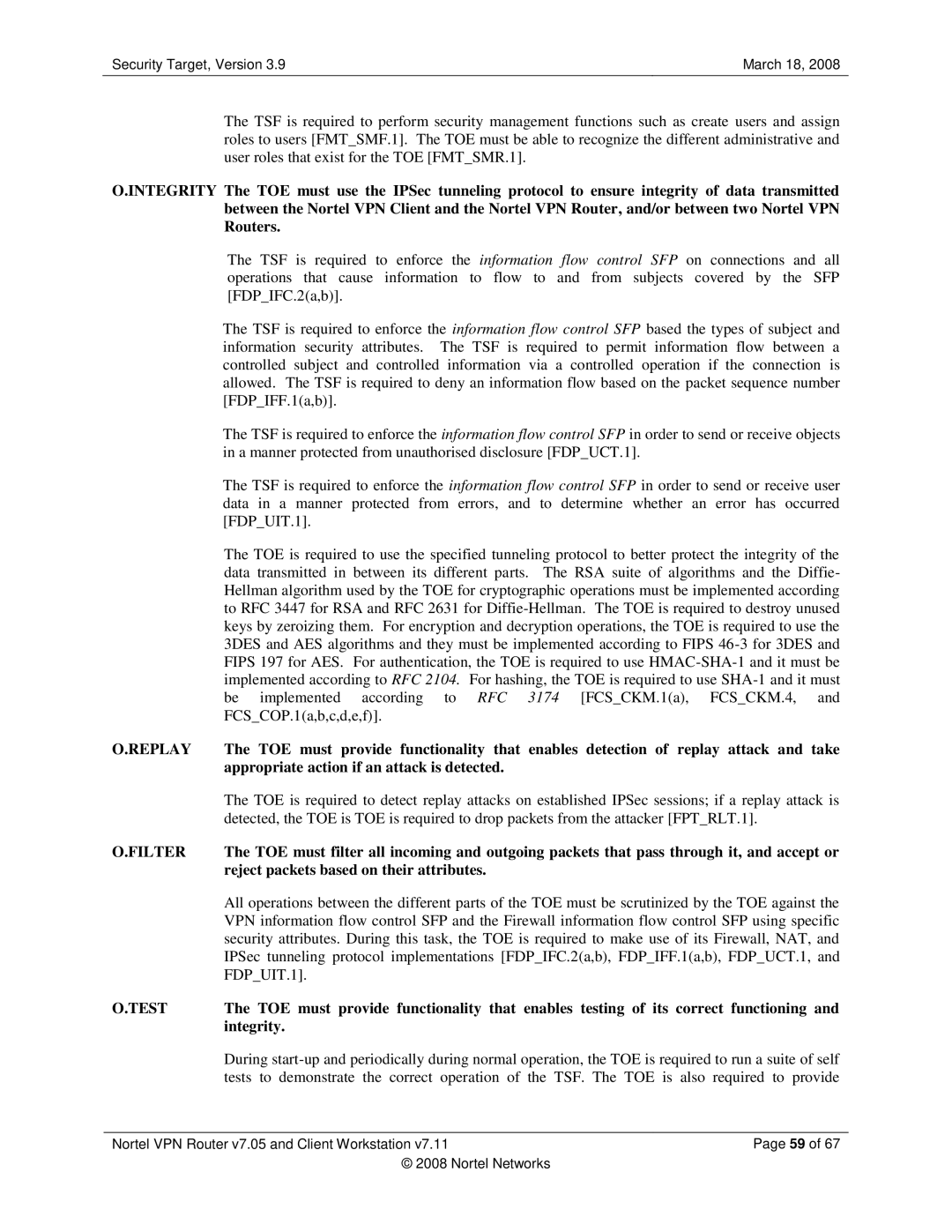 Nortel Networks 7.11, 7.05 manual Reject packets based on their attributes, Integrity 