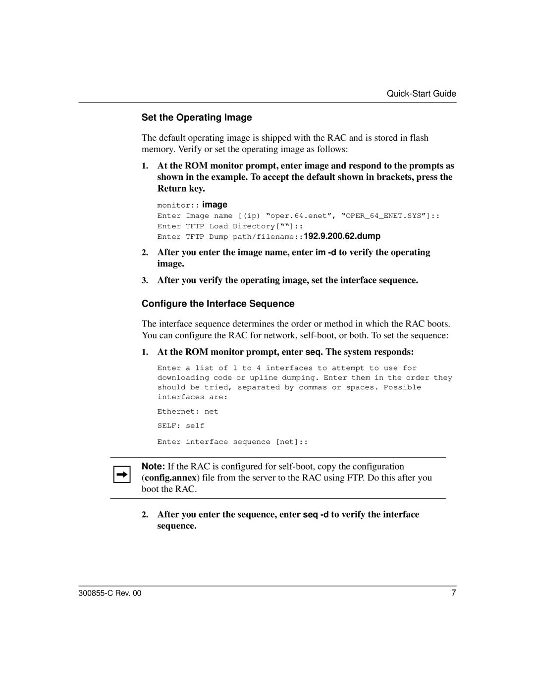 Nortel Networks 5399, 8000 quick start Set the Operating Image, Configure the Interface Sequence 