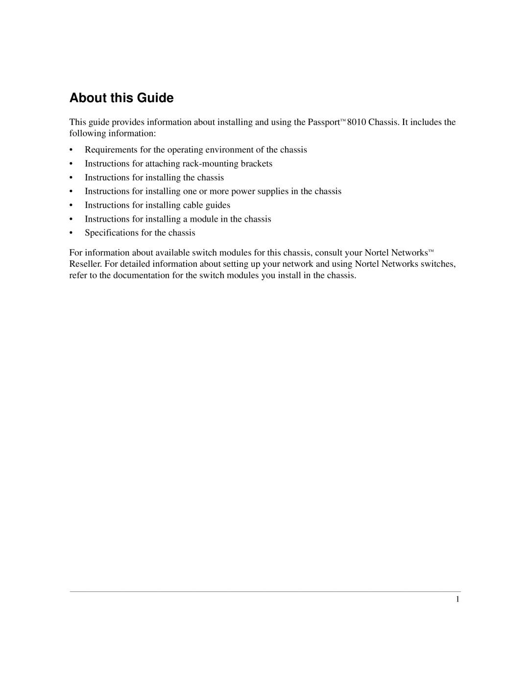 Nortel Networks 8010 manual About this Guide 