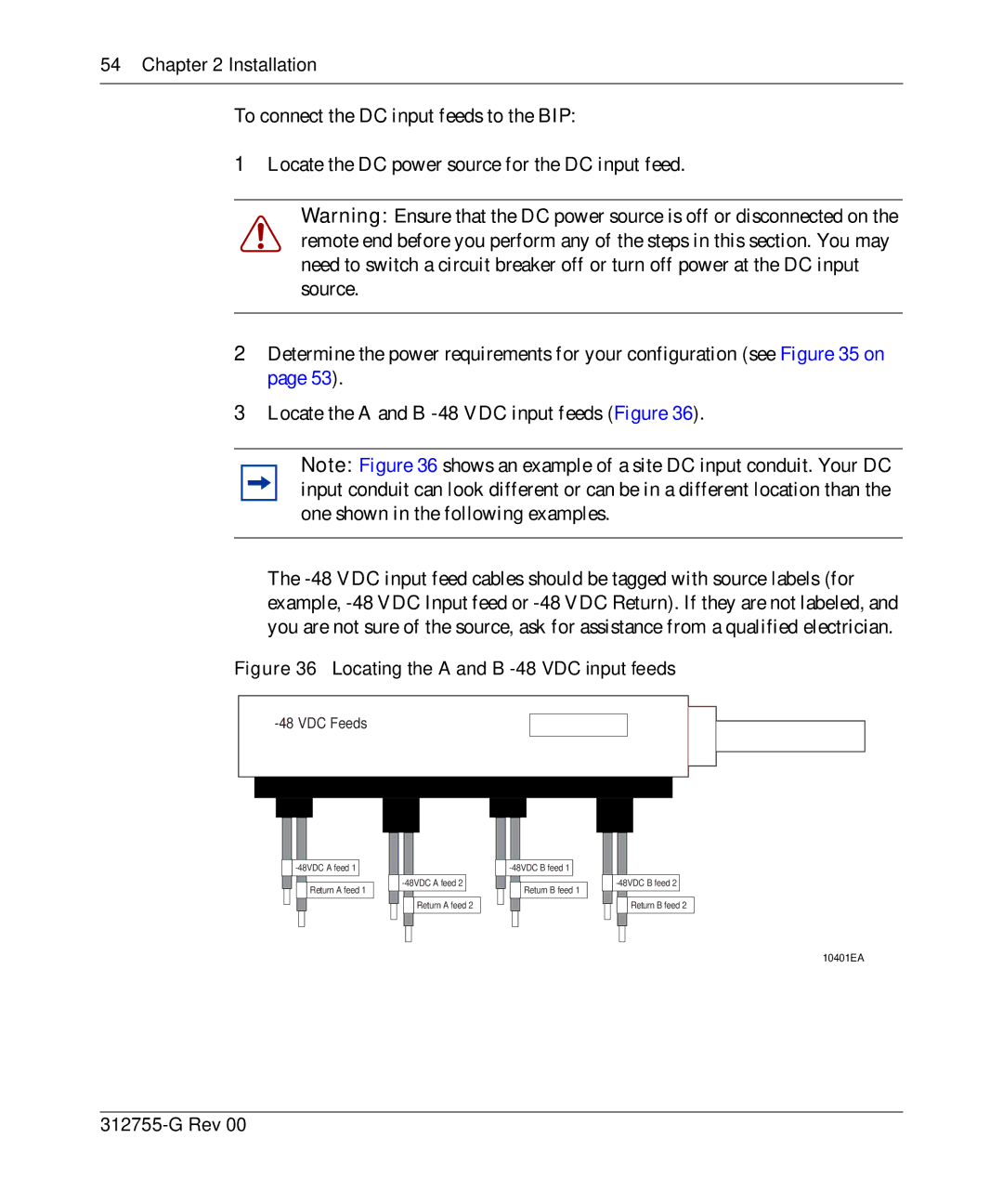 Nortel Networks 8010co manual Locating the a and B -48 VDC input feeds 