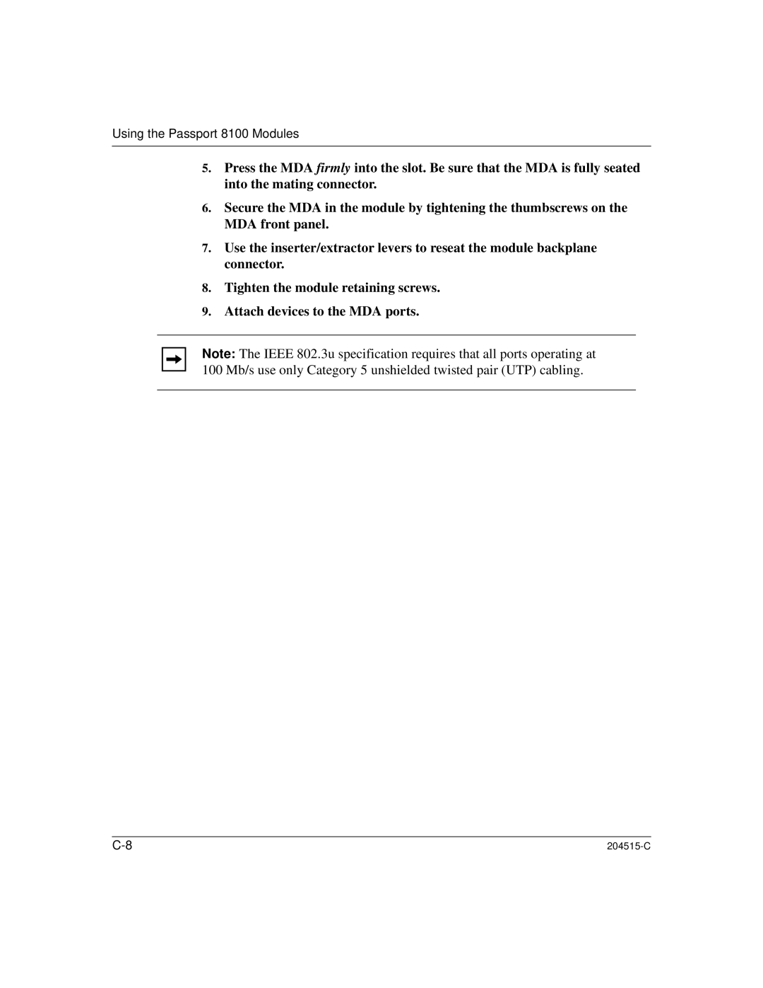 Nortel Networks 1000BASE-XD manual Using the Passport 8100 Modules 