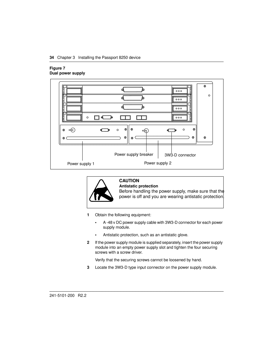 Nortel Networks 8250, 241-5101-200 manual Dual power supply, Antistatic protection 