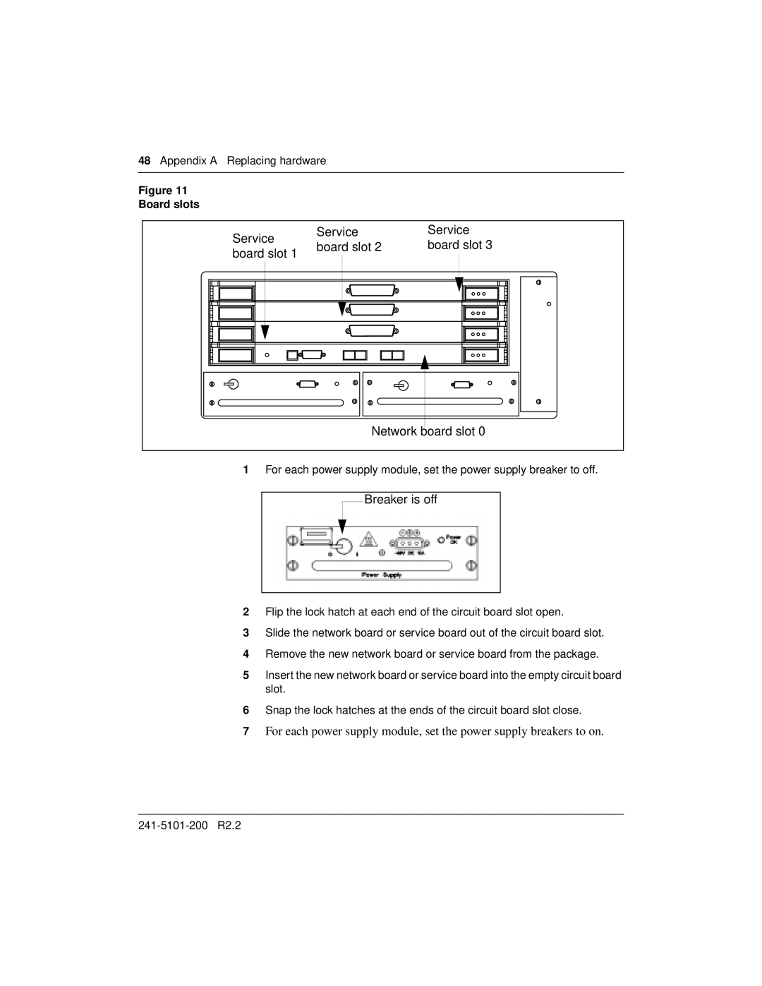 Nortel Networks 8250, 241-5101-200 manual Board slots 